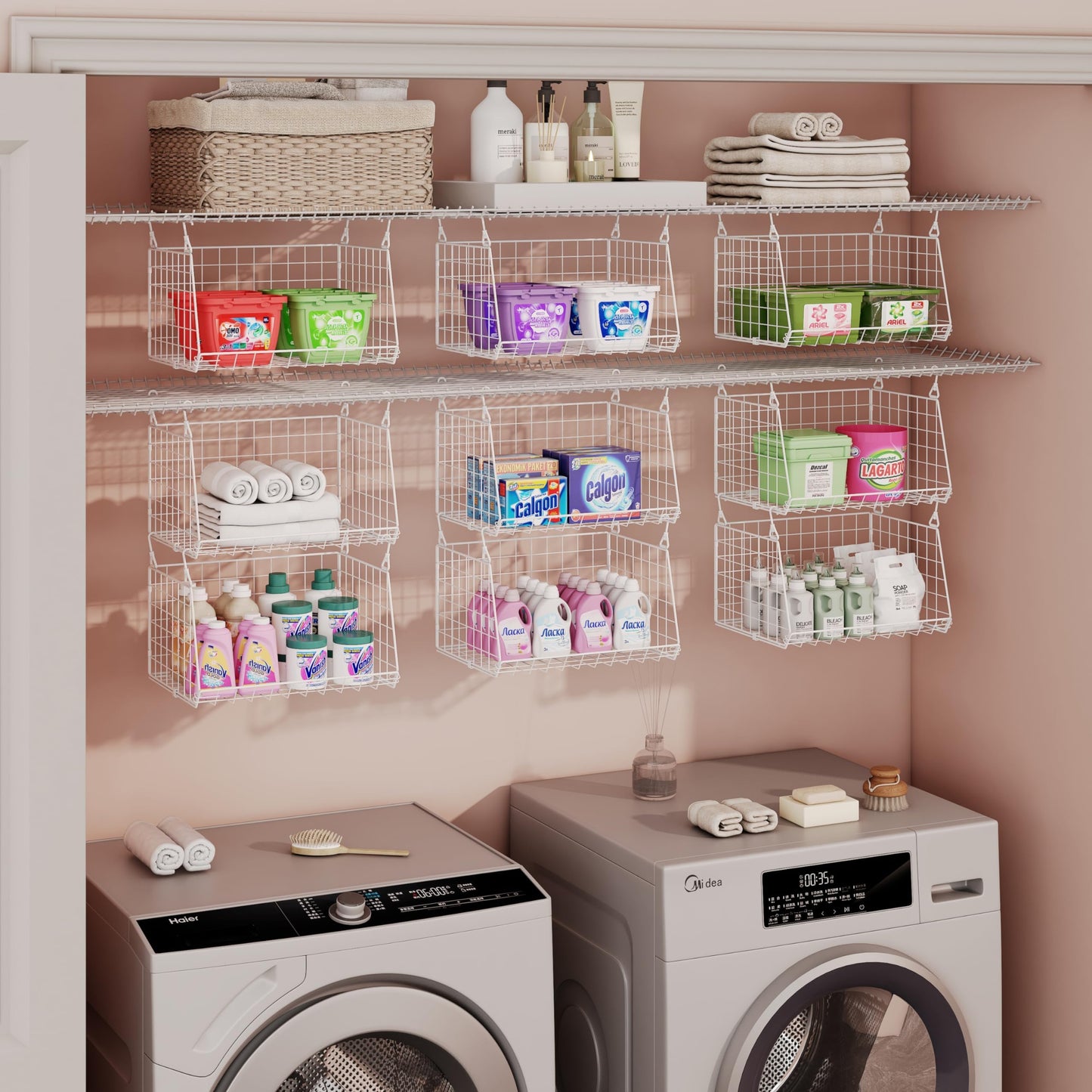 3-Tier Rotating Laundry Basket Organizer
