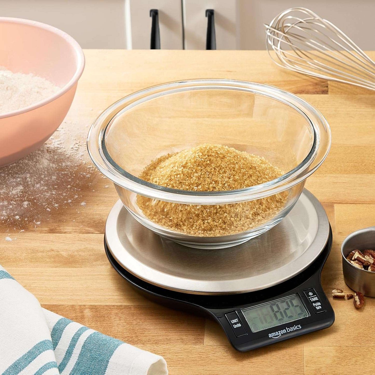 LCD Kitchen Scale - Black & Steel