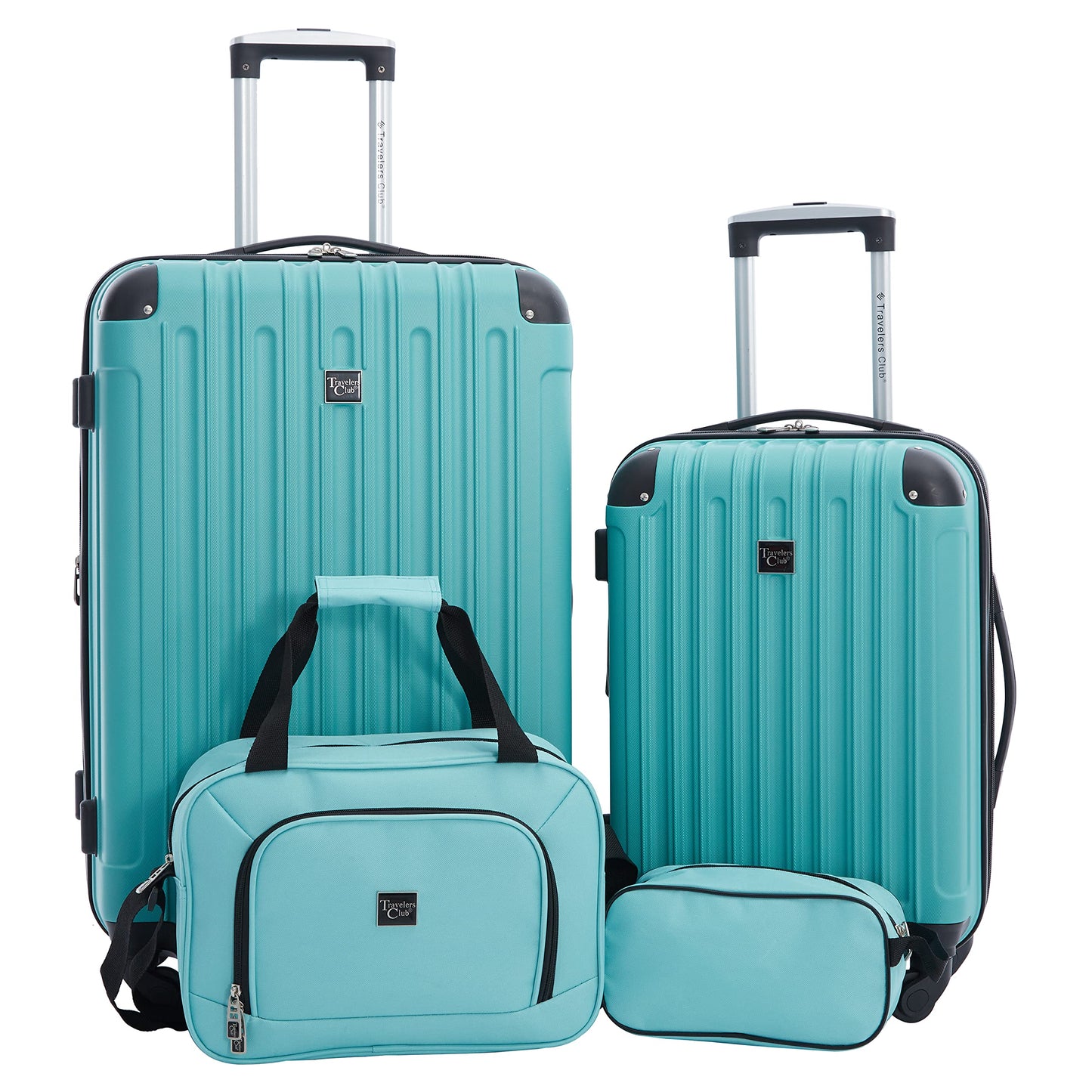 Rose Gold Hardside Luggage Set - 4-Piece Travel Kit