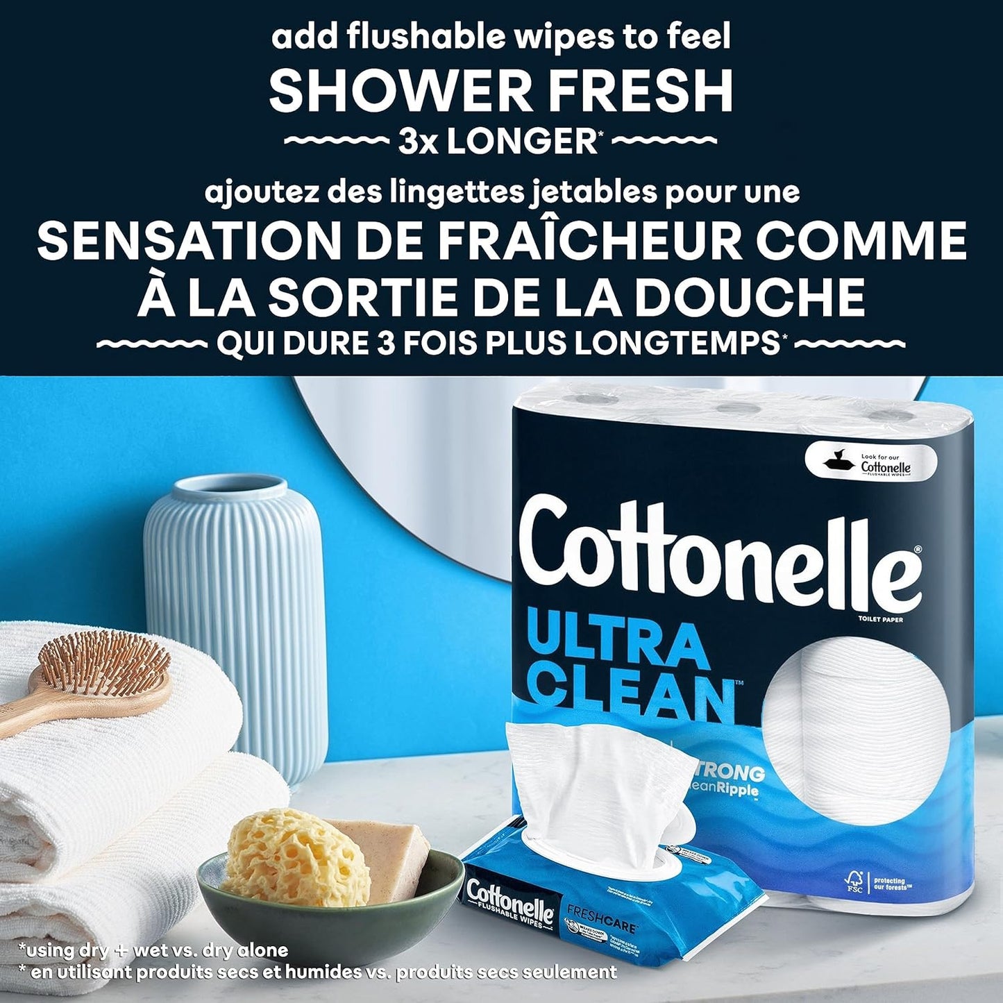 Cottonelle Ultra Clean Toilet Paper: 18 Mega Rolls (72 Regular Rolls), 284 Sheets Each