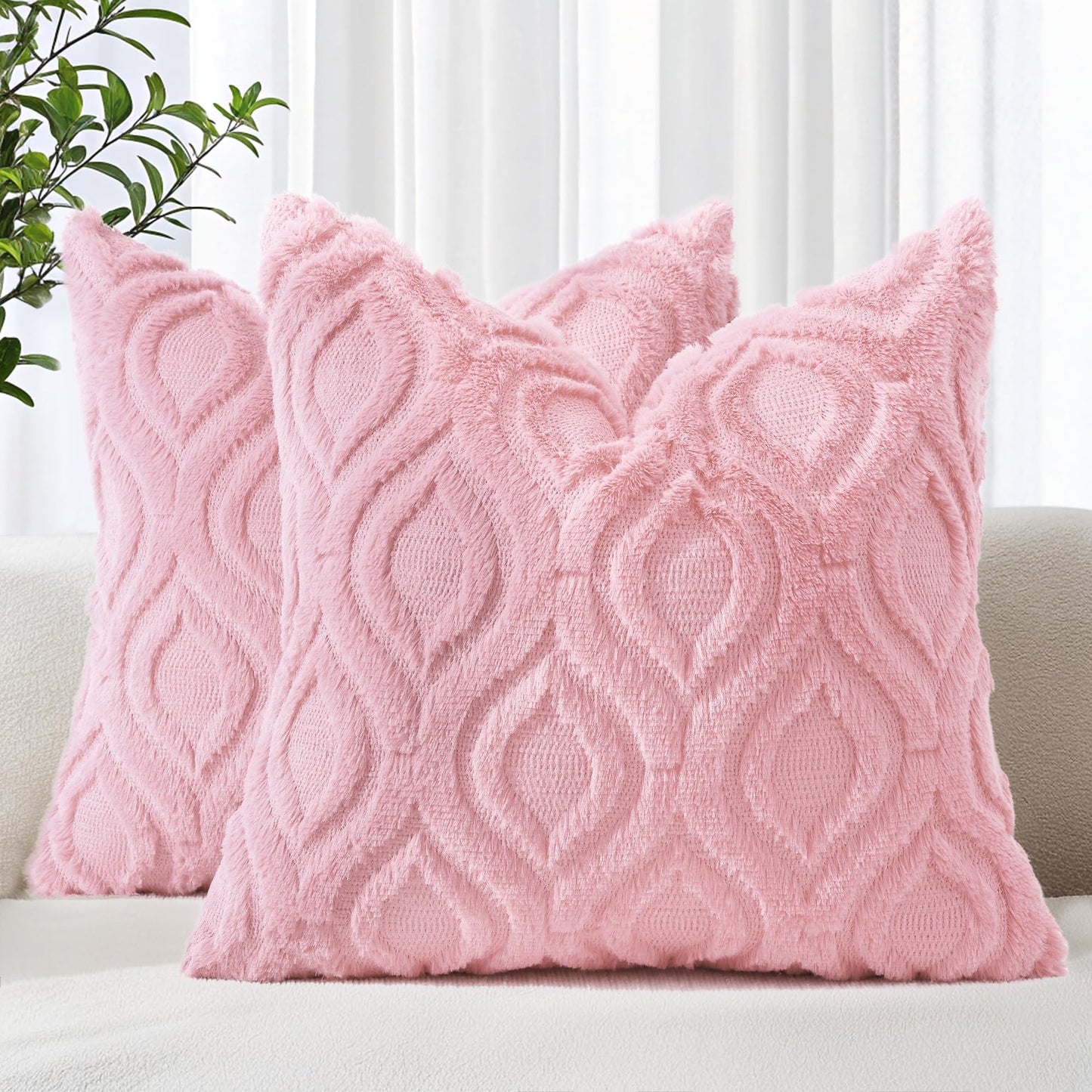 Farmhouse Faux Wool Pillow Covers