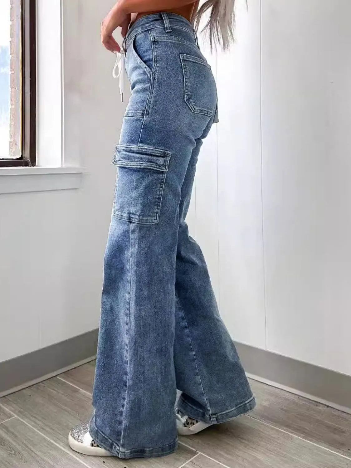 Washed Jeans with Pockets - Premium Women / Jeans & Denim from Trendsi - Just $37.28! Shop now at Handbags Specialist Headquarter