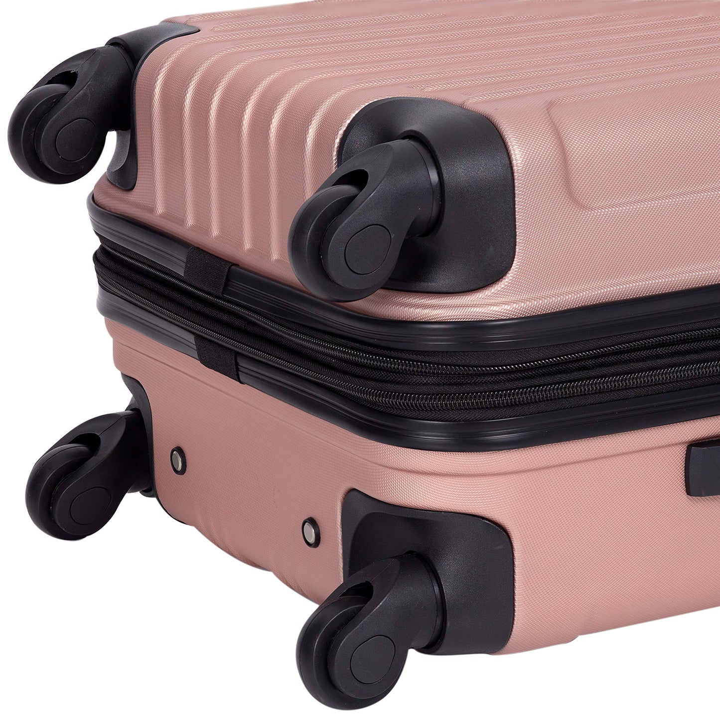 Rose Gold Hardside Luggage Set - 4-Piece Travel Kit