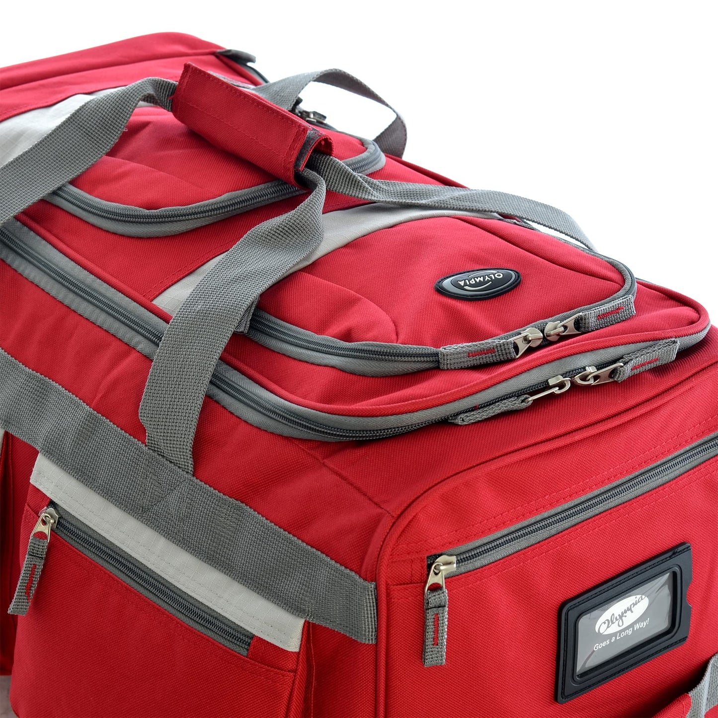 Olympia 22 Max Wheeled Duffel: 8-Pocket Water-Resist