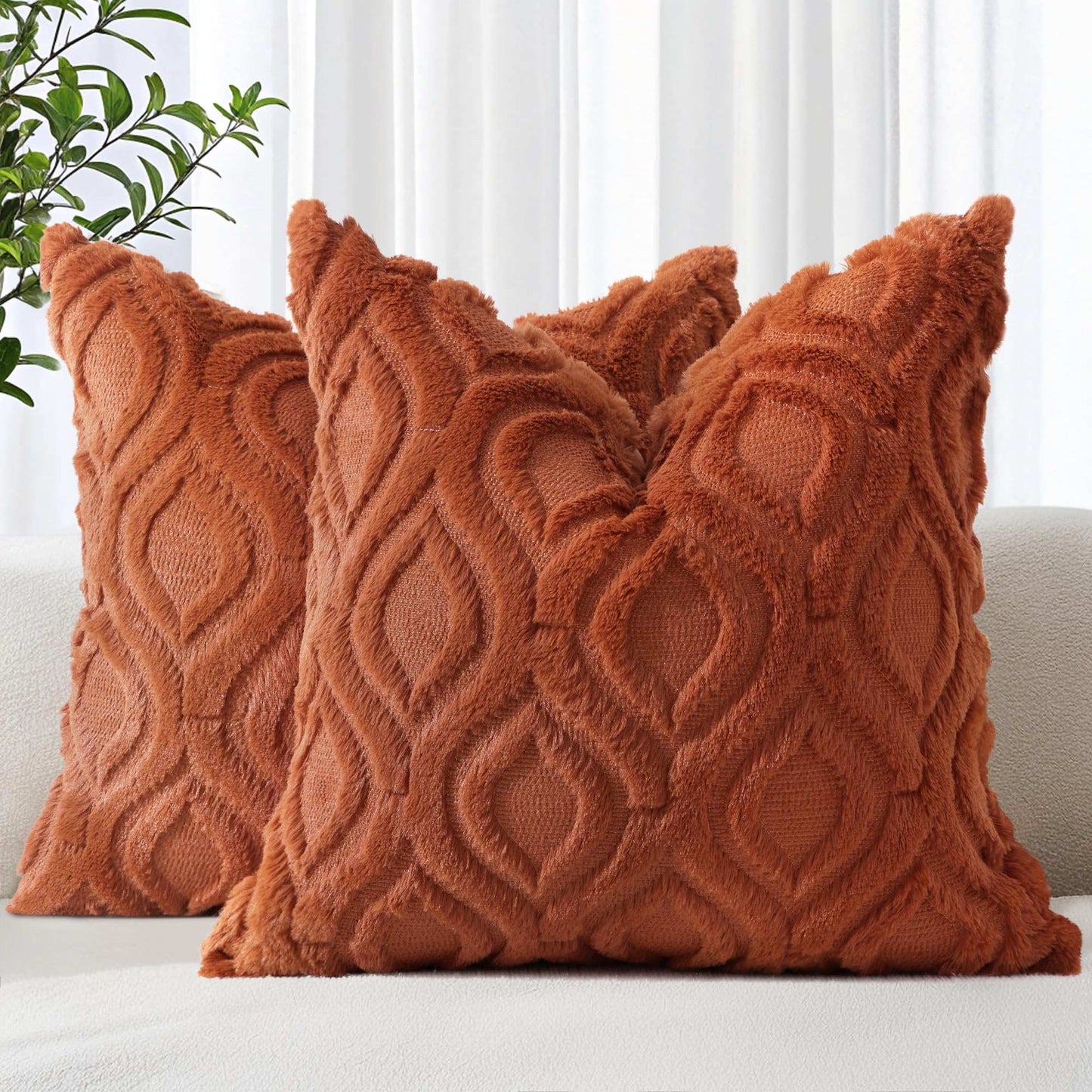 Farmhouse Faux Wool Pillow Covers