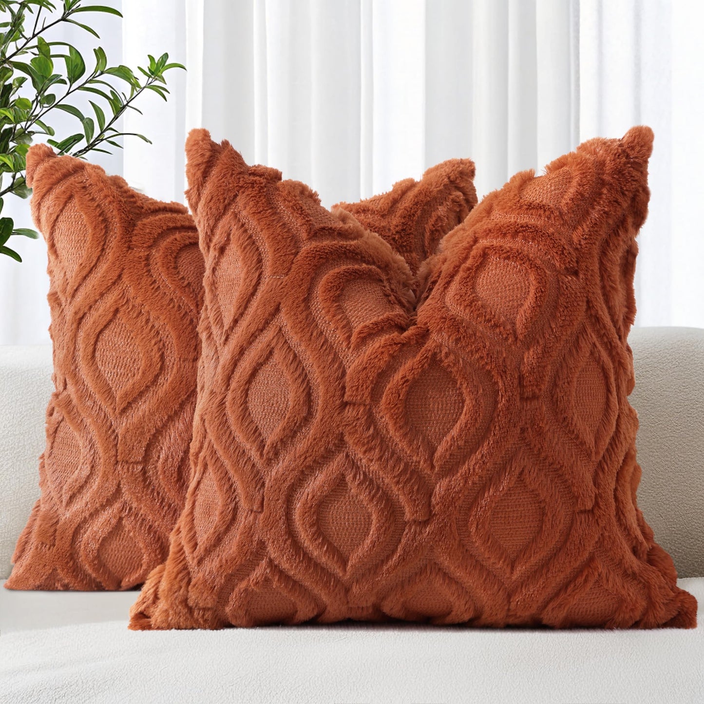 Farmhouse Faux Wool Pillow Covers