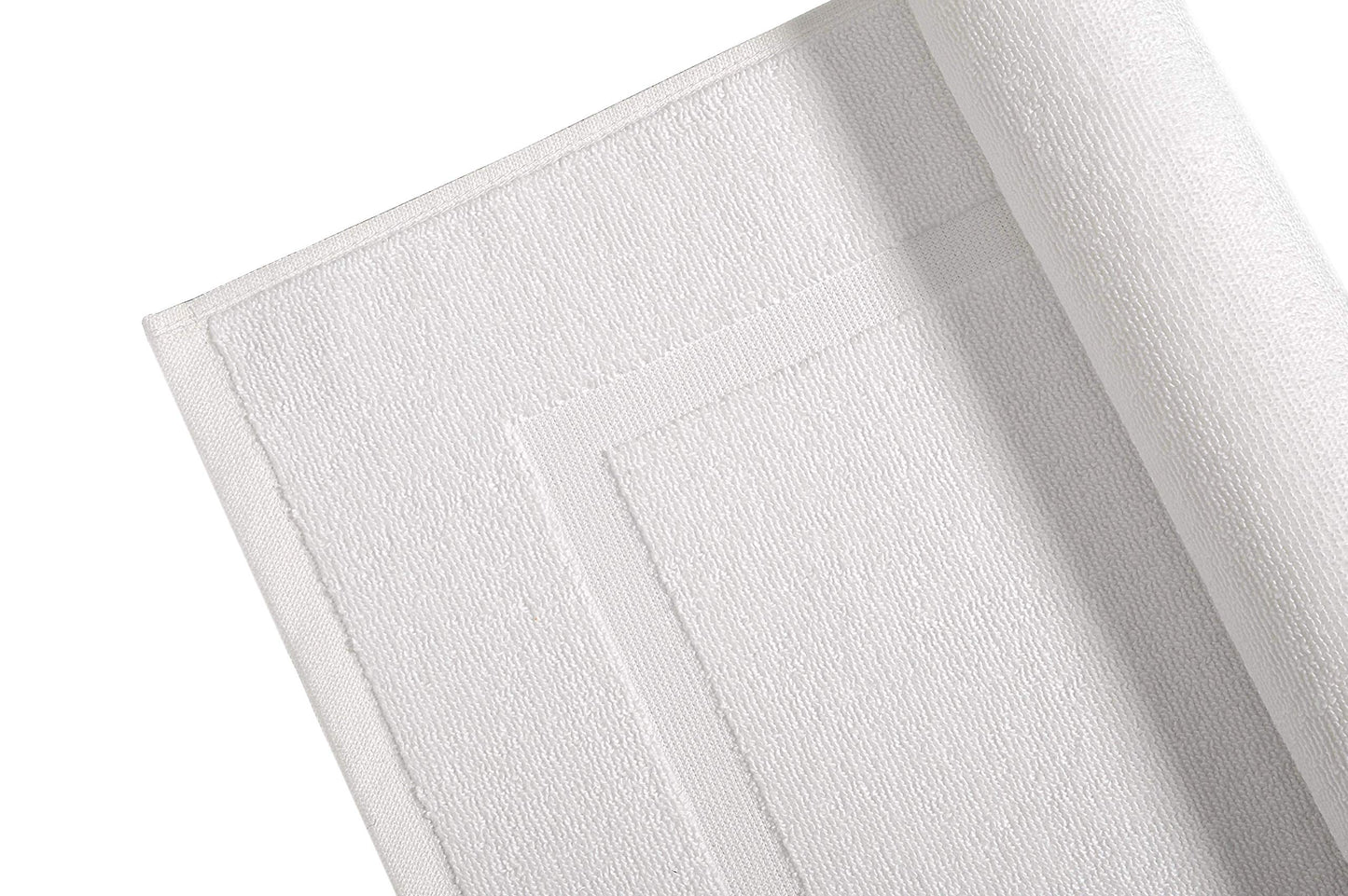 Soft Silver Banded Bath Rug Mat