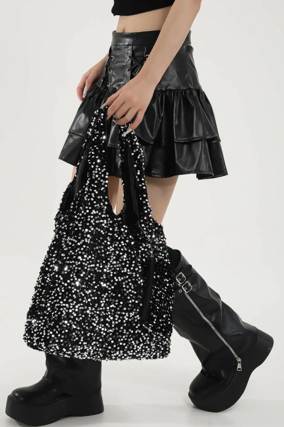 Sequin Polyester Handbag.