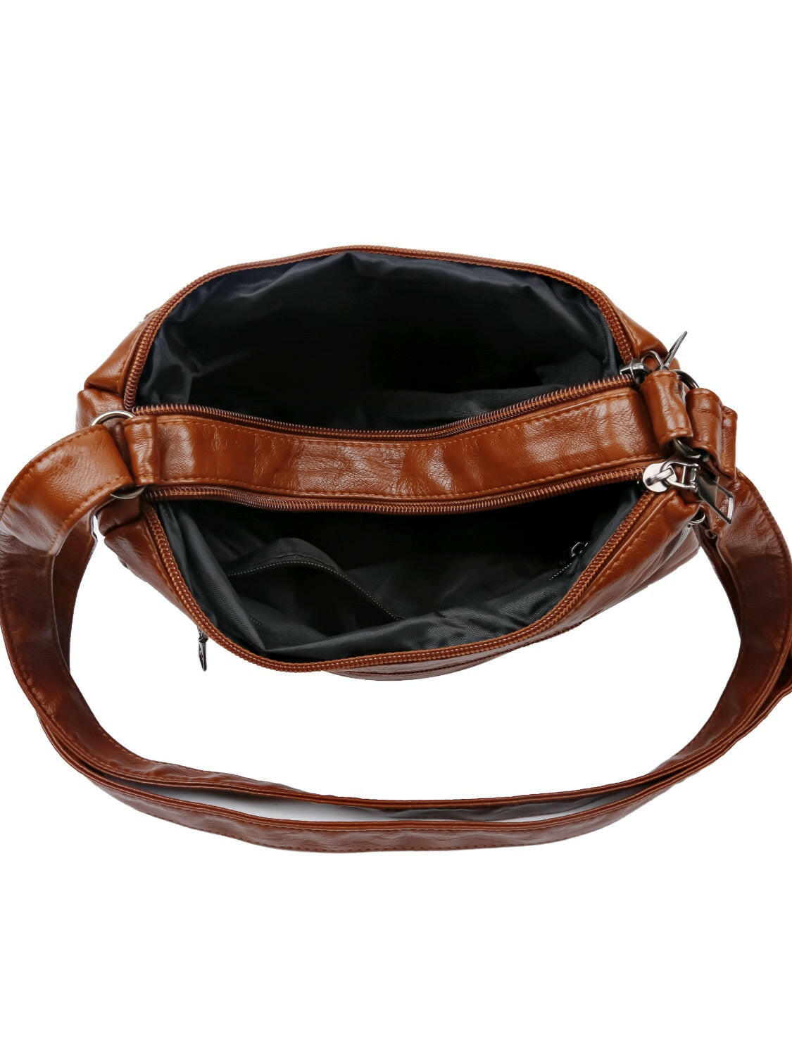 PU Leather Adjustable Strap Shoulder Bag.
