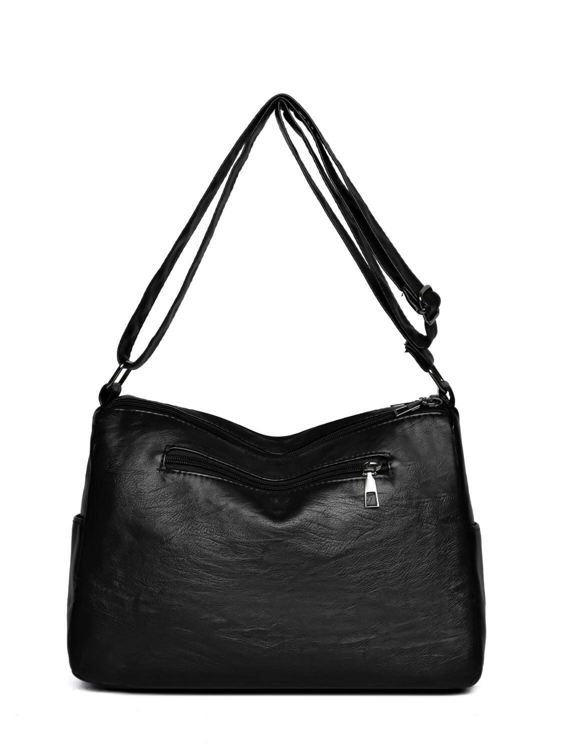 PU Leather Adjustable Strap Shoulder Bag.