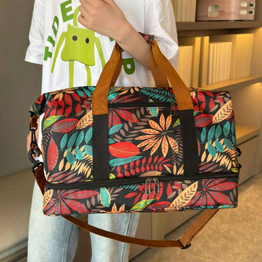 Canvas Printed Travel Bag - Premium Luggage Travel Bags from Trendsi - Just $38.99! Shop now at Handbags Specialist Headquarter