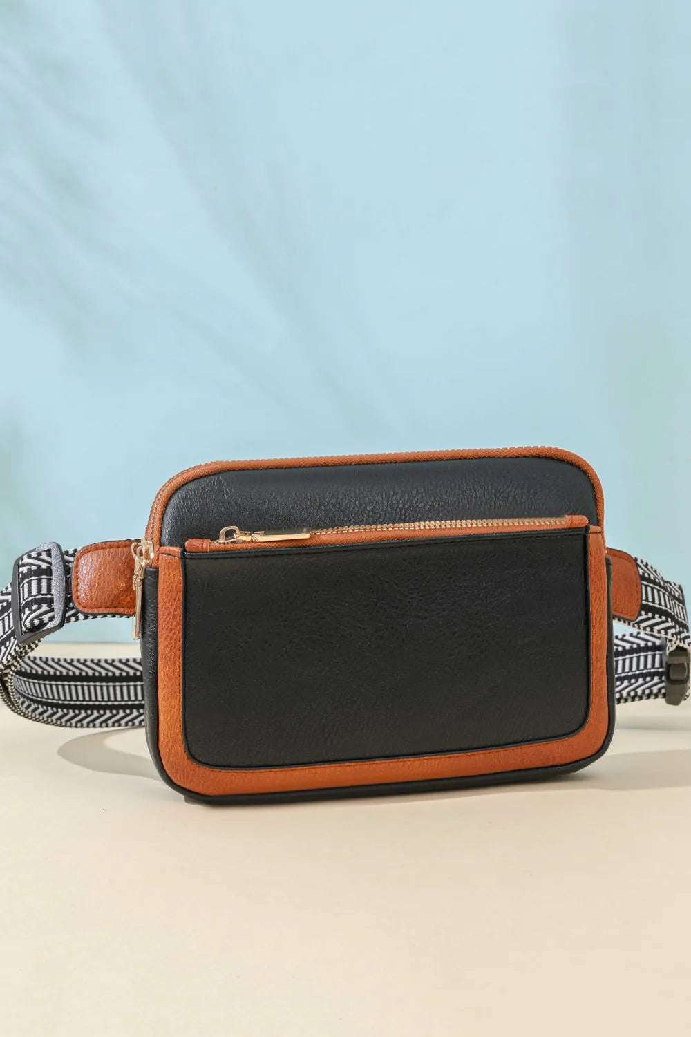 PU Leather Rectangle Crossbody Bag - Premium Crossbody Bag from Trendsi - Just $27.99! Shop now at Handbags Specialist Headquarter
