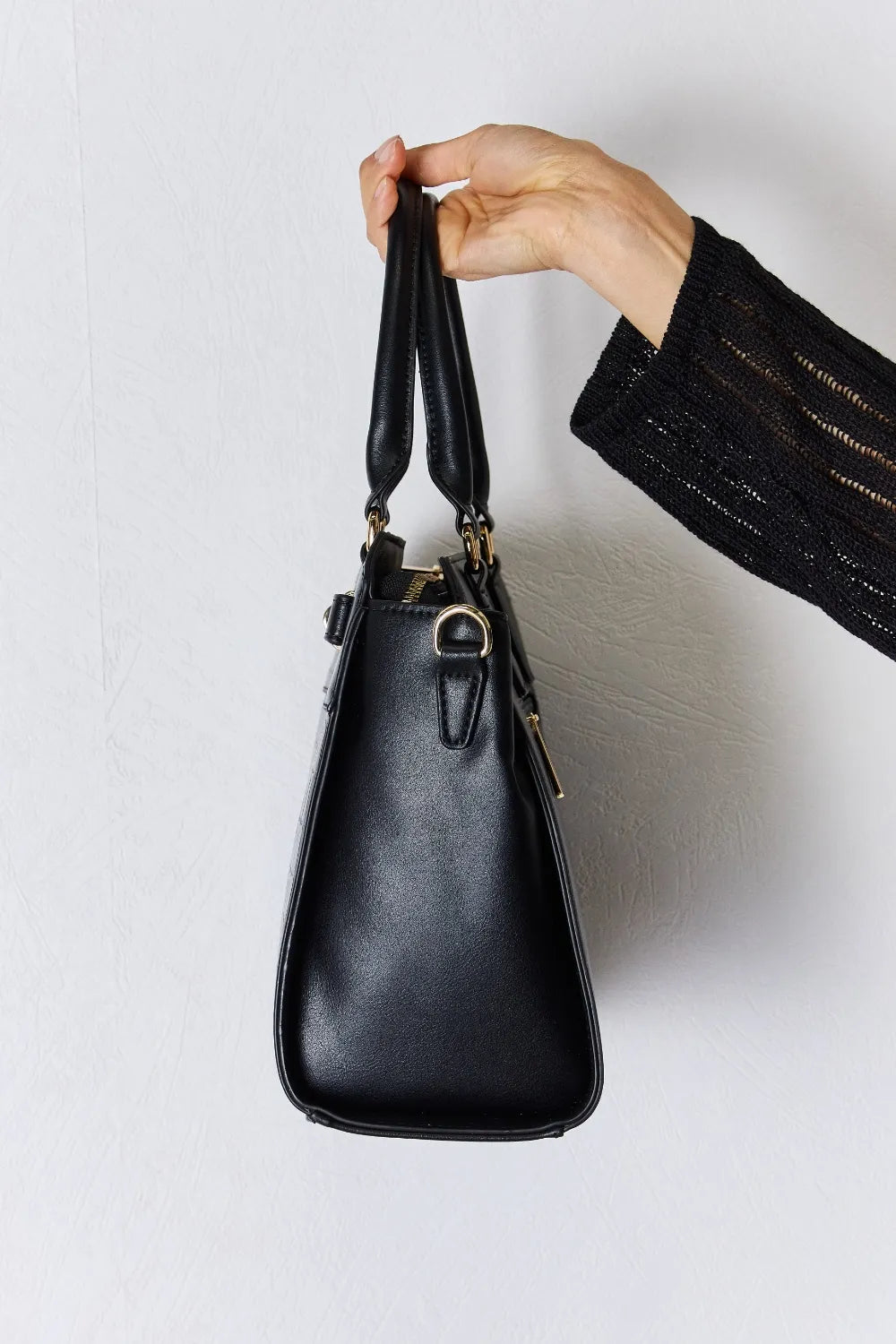 David Jones Texture PU Leather Handbag - Premium handbags from Trendsi - Just $57.99! Shop now at Handbags Specialist Headquarter