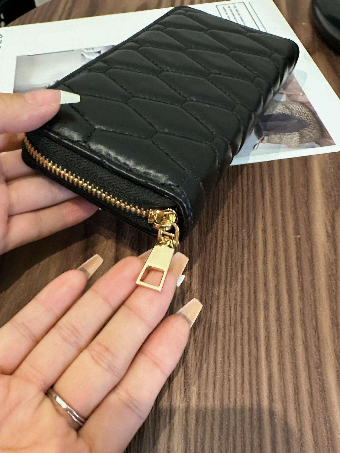 PU Leather Solid Color Wallet - Premium Wallets from Trendsi - Just $15.94! Shop now at Handbags Specialist Headquarter