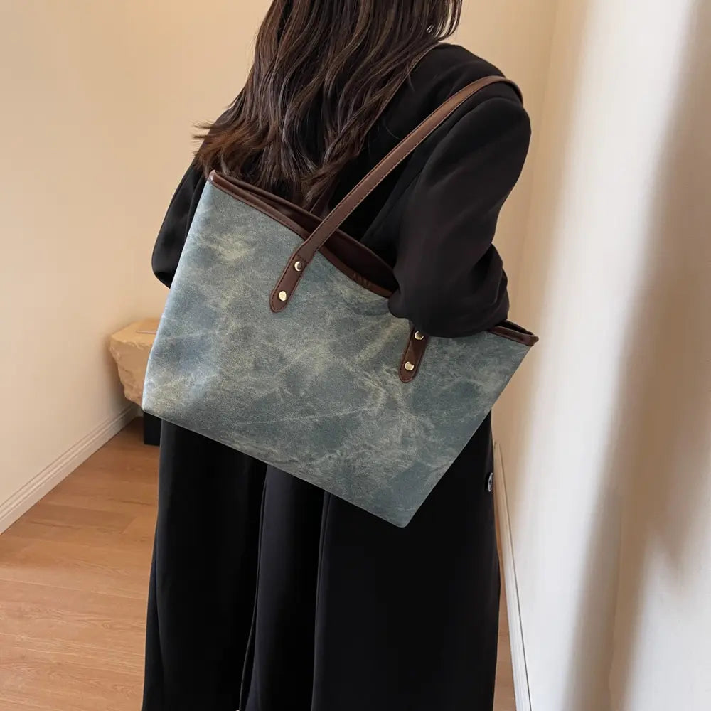 PU Leather Tote Bag - Premium Tote Bag from Trendsi - Just $32.99! Shop now at Handbags Specialist Headquarter