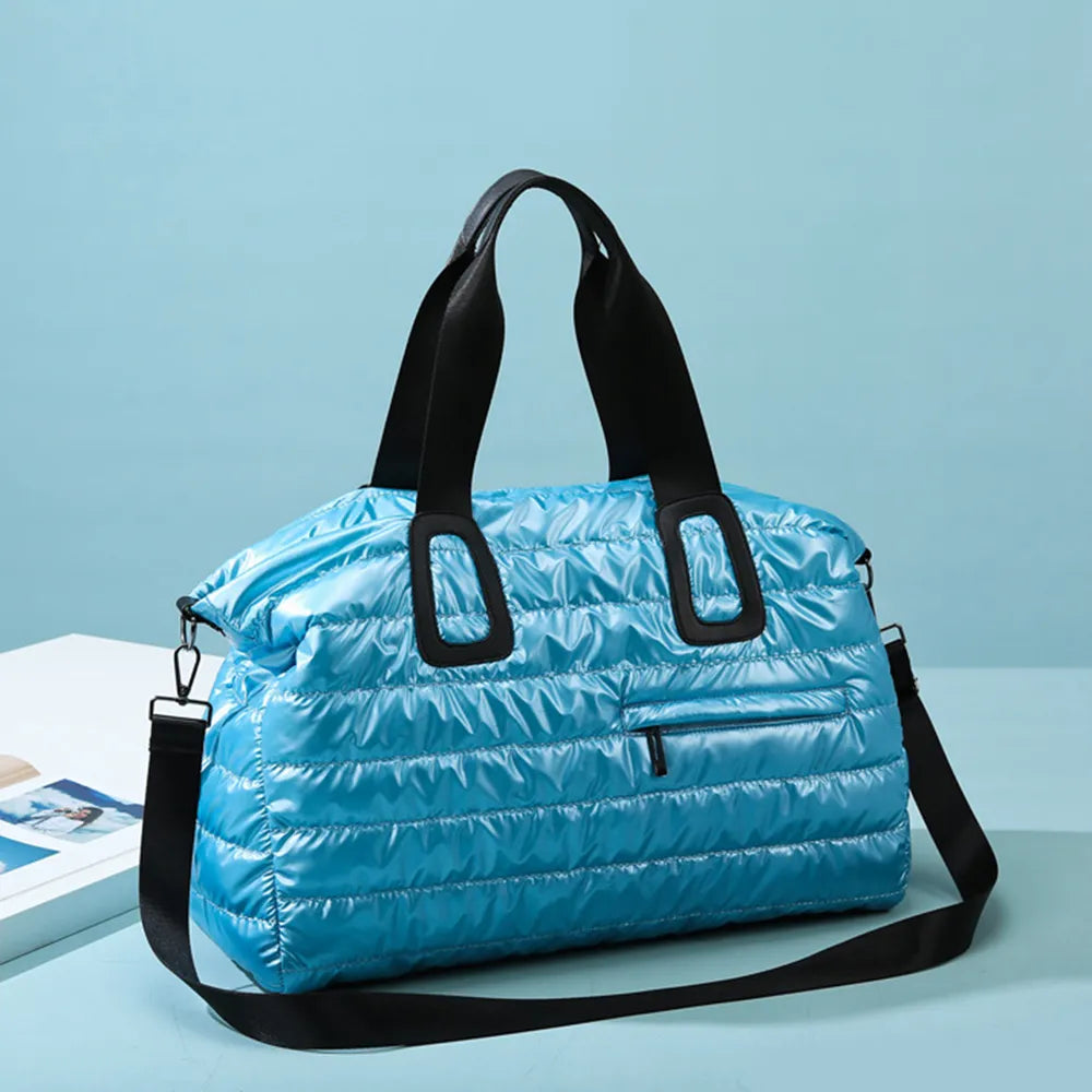 Quilted Nylon Oversize Travel Bag - Premium travel-bag from Trendsi - Just $44.99! Shop now at Handbags Specialist Headquarter