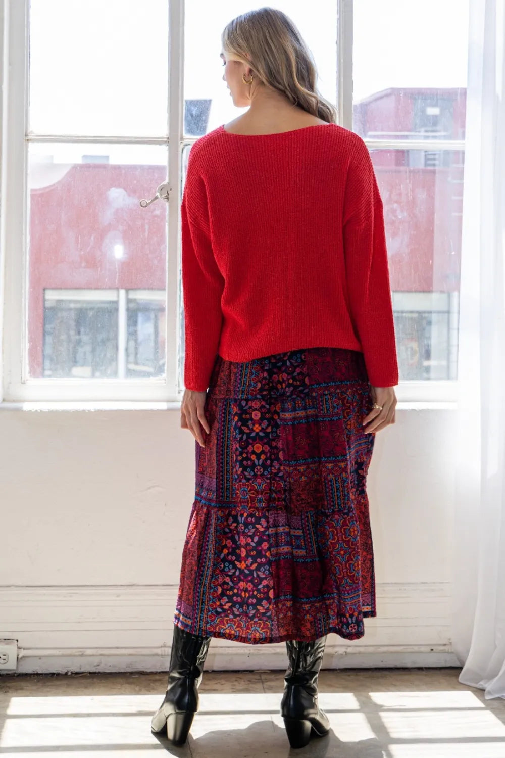 ODDI Full Size Printed Tiered Maxi Skirt - Premium from Trendsi - Just $53.99! Shop now at Handbags Specialist Headquarter