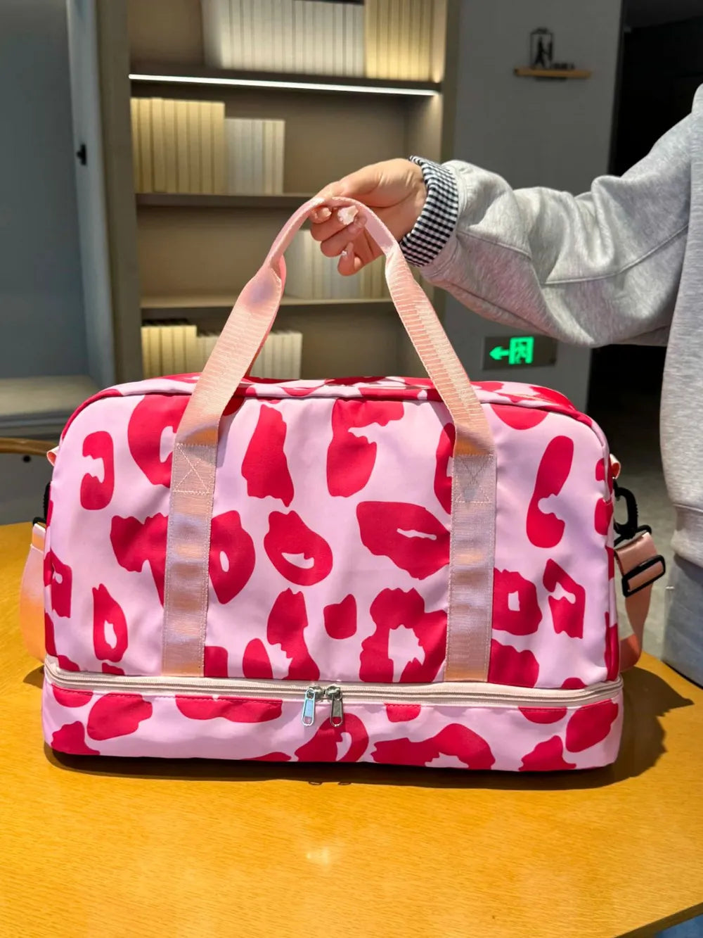 Oxford Cloth Leopard Travel Bag - Premium travel-bag from Trendsi - Just $39.99! Shop now at Handbags Specialist Headquarter