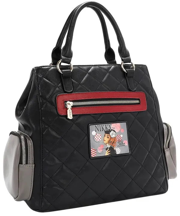 Nicole Lee USA Eco-Leather Handbag with Side Pockets - Premium Tote Bag from Trendsi - Just $55.99! Shop now at Handbags Specialist Headquarter