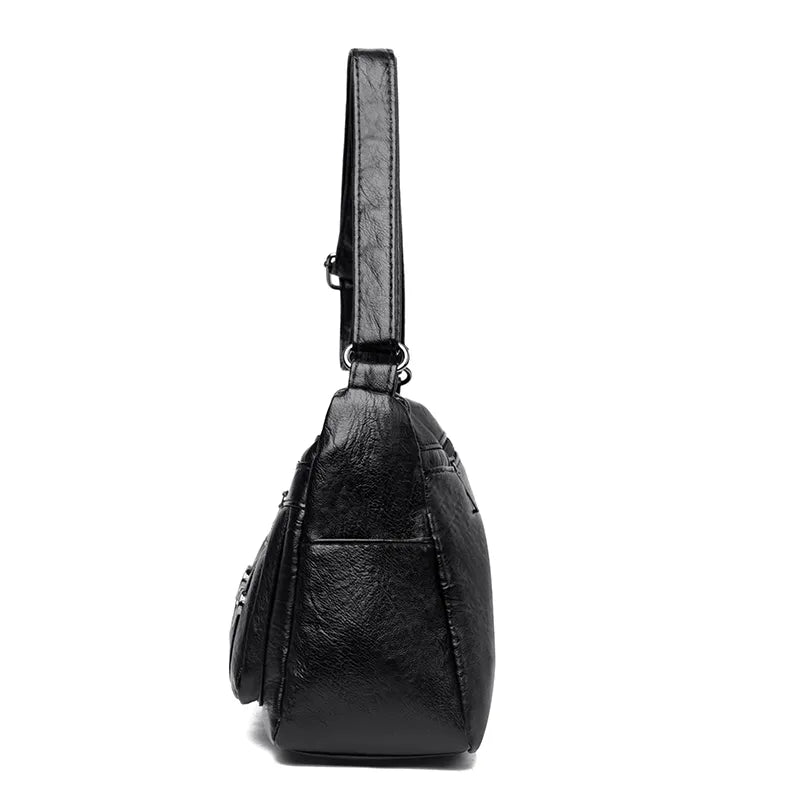 PU Leather Multi-Pockets Crossbody Bag - Premium Crossbody Bag from Trendsi - Just $27.99! Shop now at Handbags Specialist Headquarter