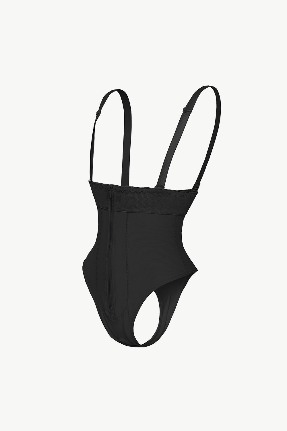 Full Size Adjustable Strap Zip-Up Shaping Bodysuit - Premium Bottoms from Trendsi - Just $36.99! Shop now at Handbags Specialist Headquarter