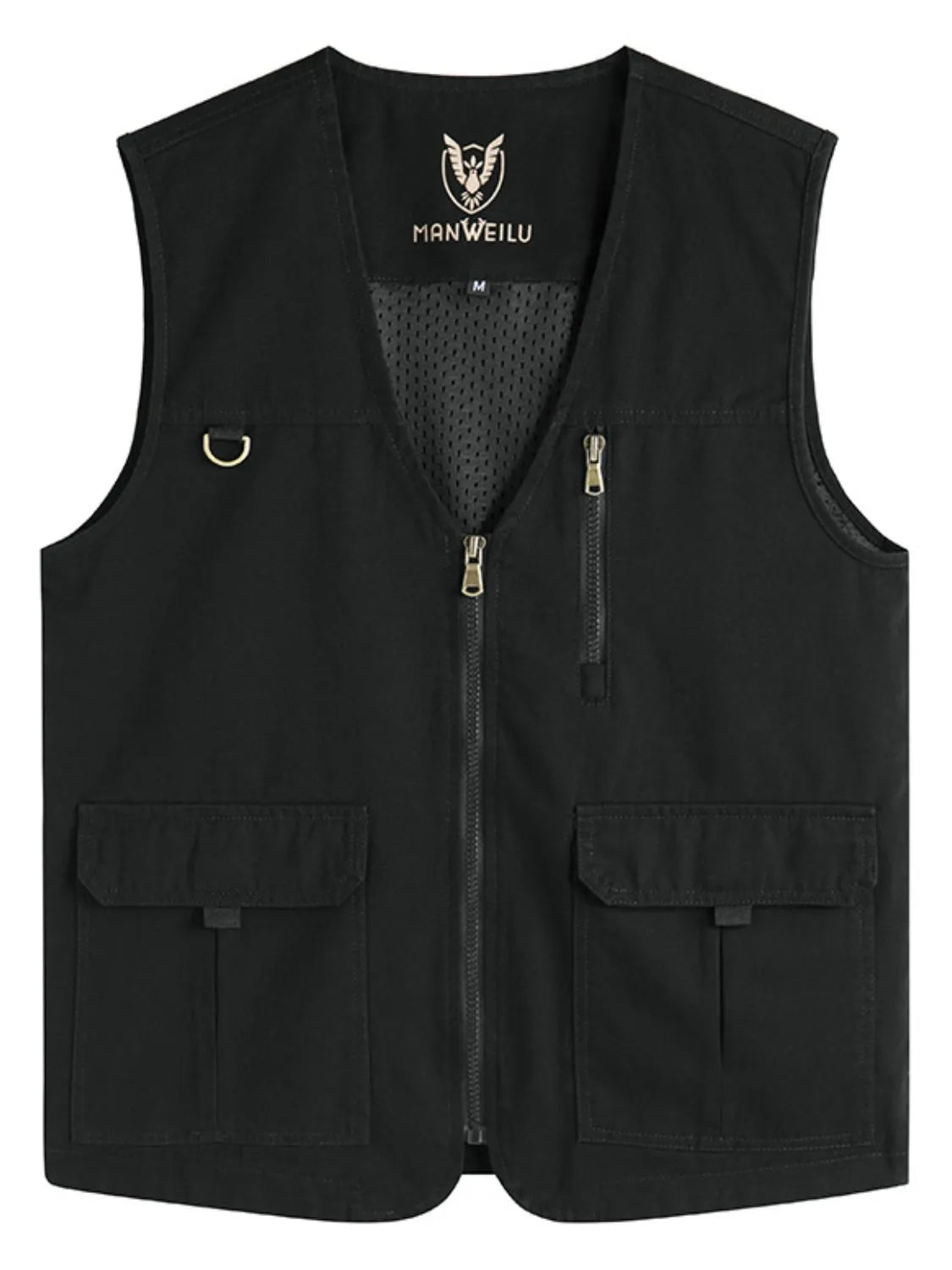 Men's Plus Size Zip Up V-Neck Vest - Premium from Trendsi - Just $44.62! Shop now at Handbags Specialist Headquarter