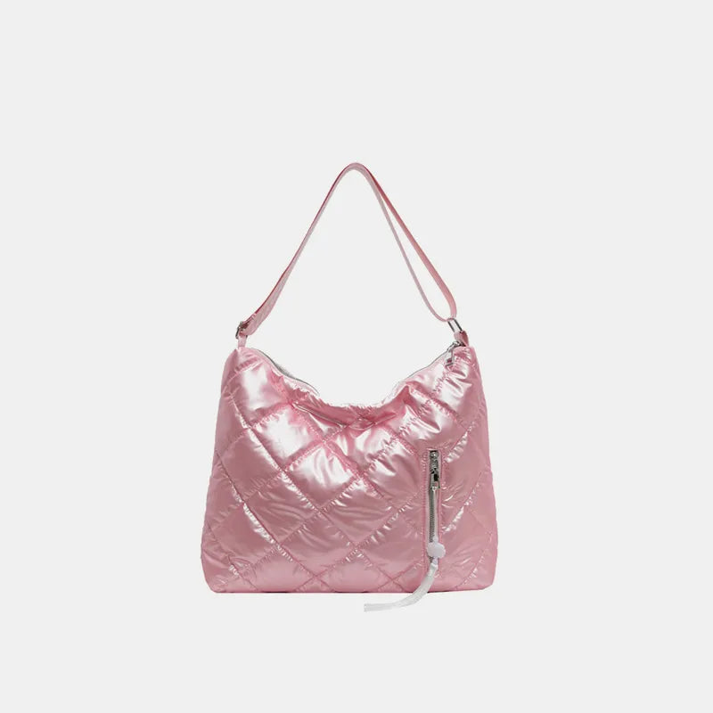 Quilted Nylon Travel Bag - Premium travel-bag from Trendsi - Just $39.99! Shop now at Handbags Specialist Headquarter