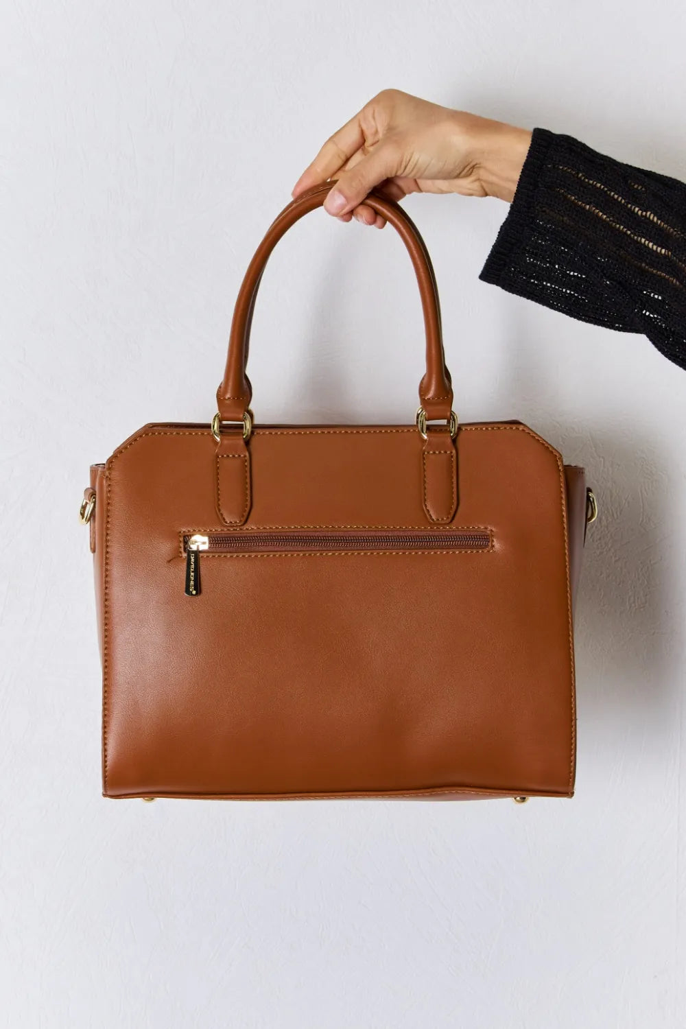 David Jones Texture PU Leather Handbag - Premium handbags from Trendsi - Just $57.99! Shop now at Handbags Specialist Headquarter