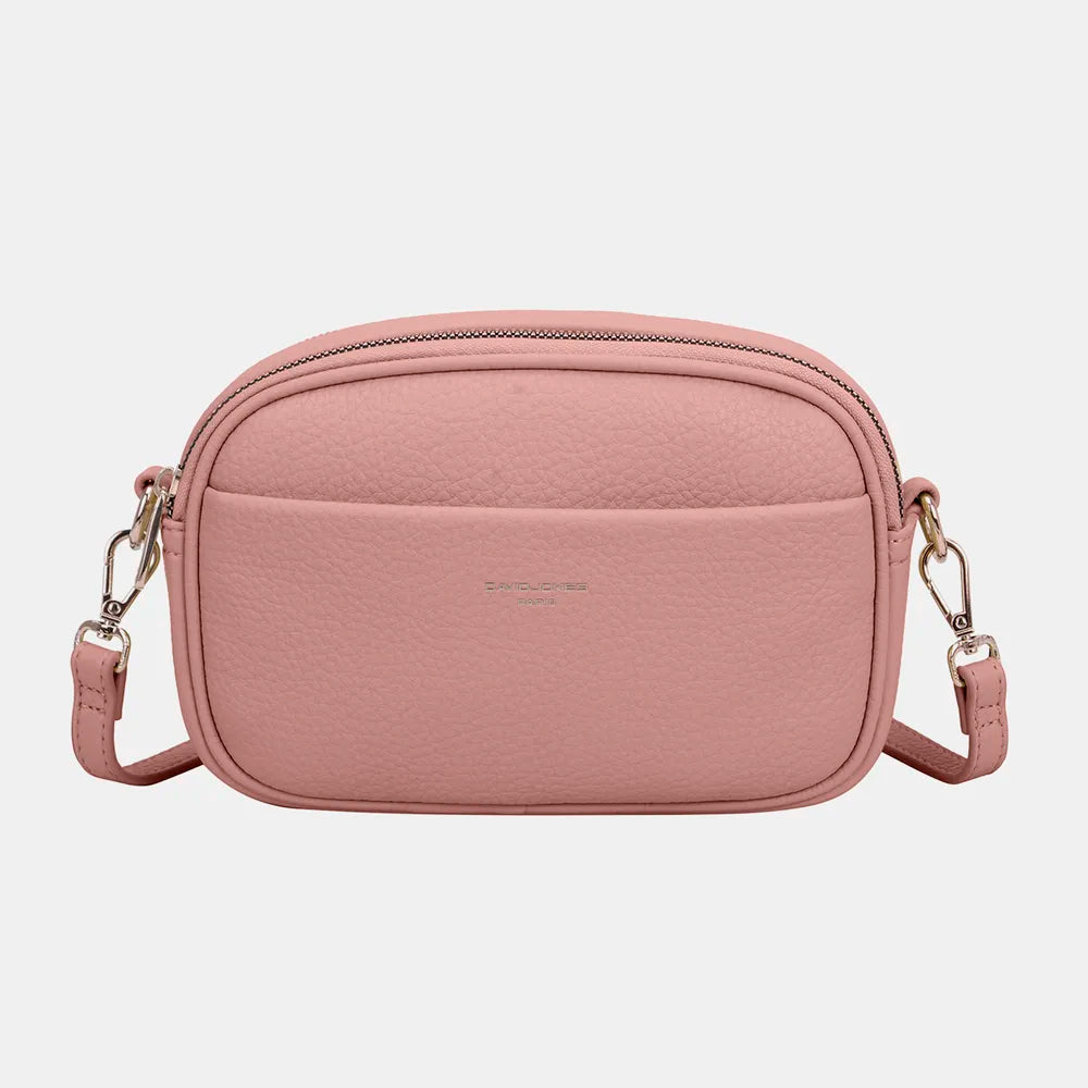 David Jones PU Leather Small Crossbody Bag - Premium Crossbody Bag from Trendsi - Just $44.99! Shop now at Handbags Specialist Headquarter