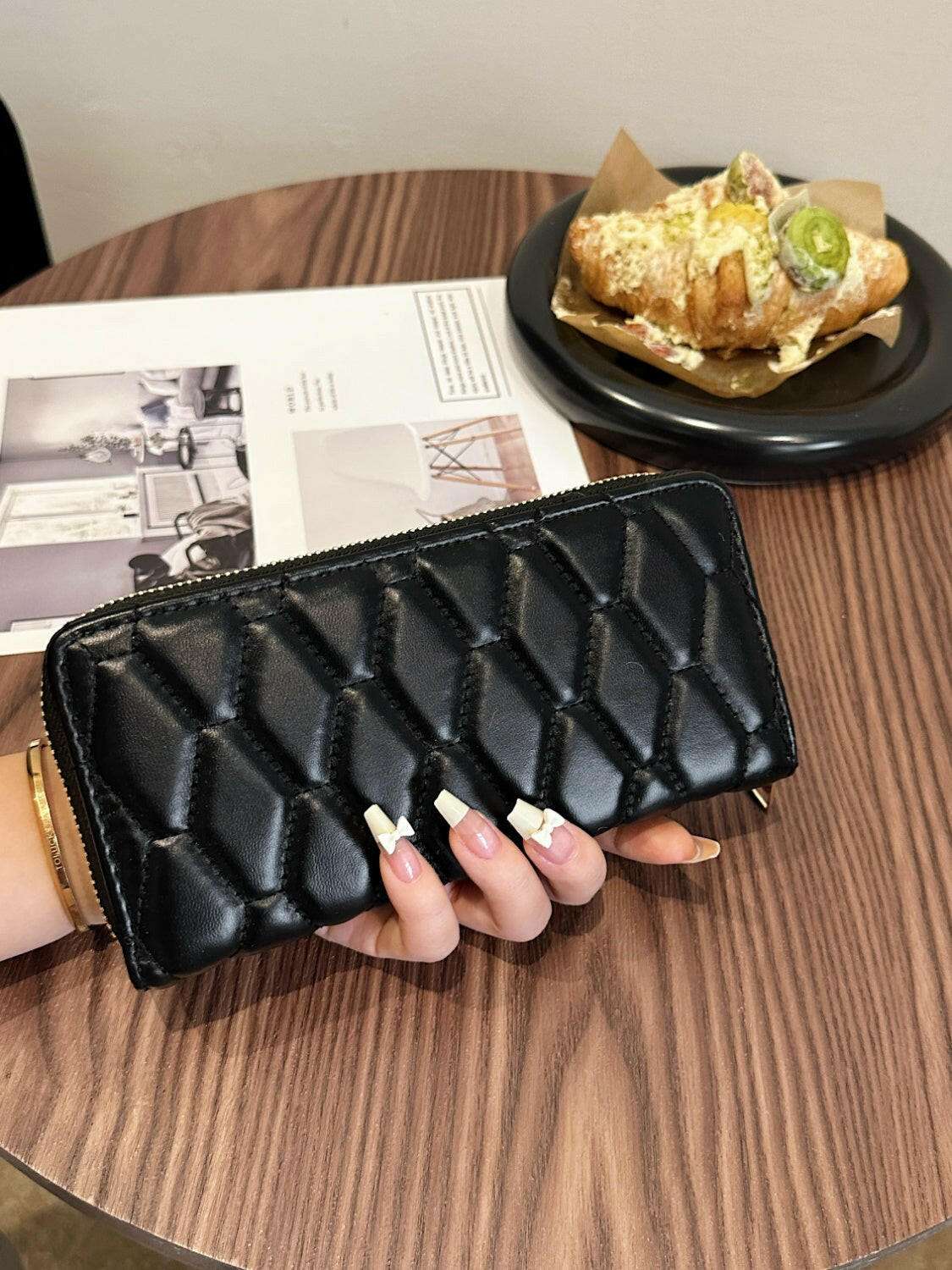 PU Leather Solid Color Wallet - Premium Wallets from Trendsi - Just $15.94! Shop now at Handbags Specialist Headquarter