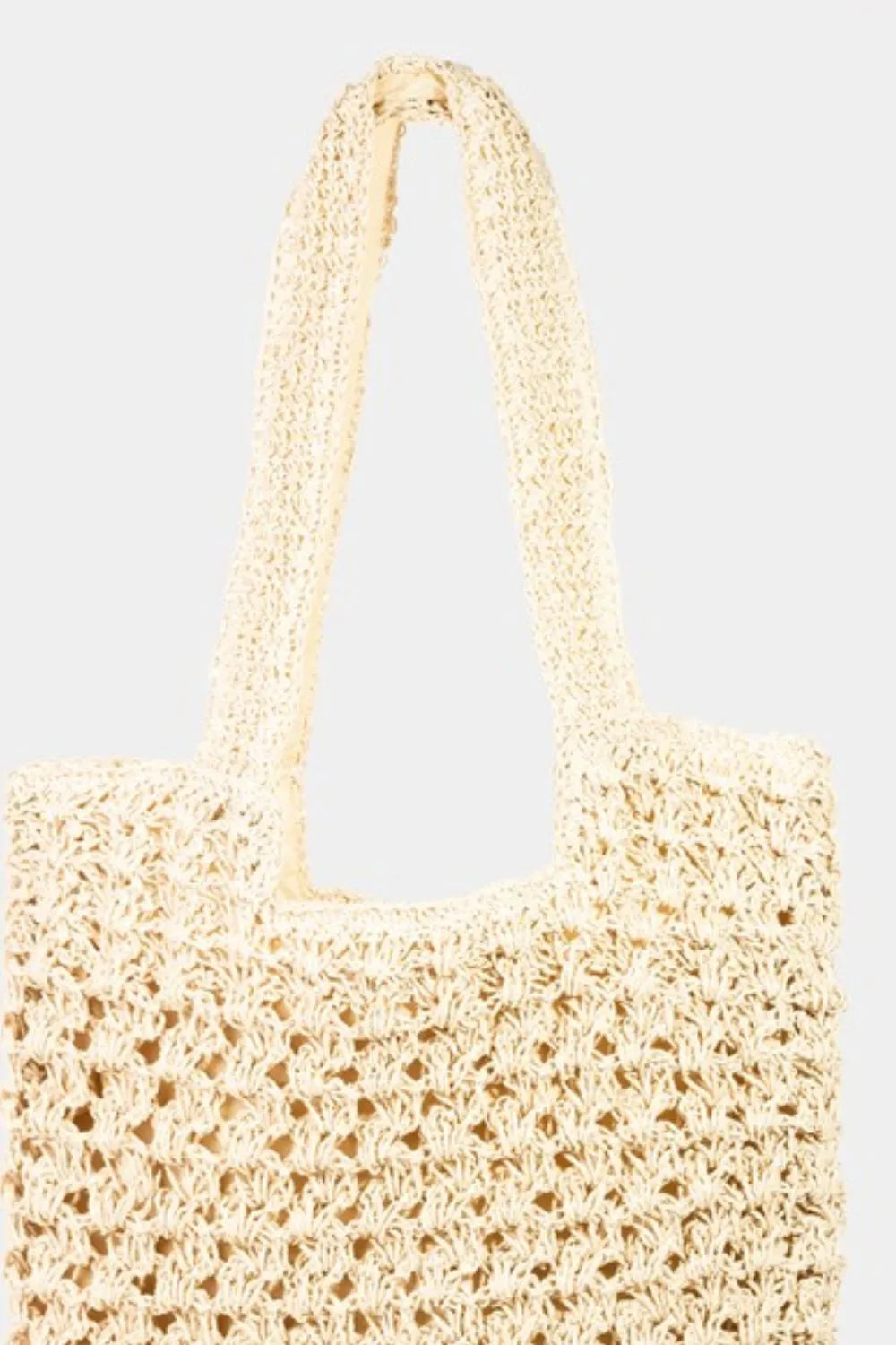 Fame Intricate Straw Knit Tote Bag - Premium Tote Bag from Trendsi - Just $27.99! Shop now at Handbags Specialist Headquarter