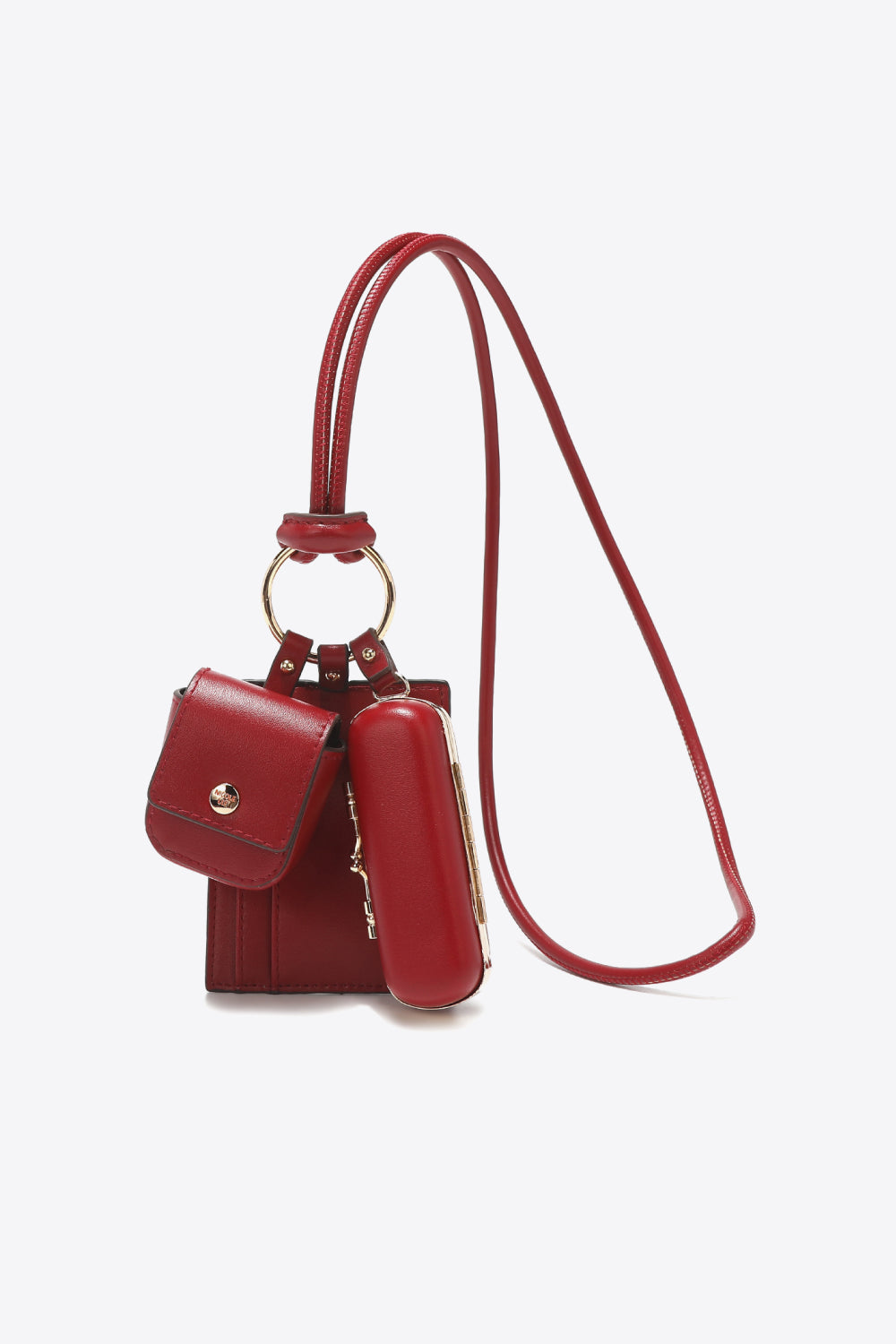 Nicole Lee USA Vegan Leather 3-Piece Lanyard Set - Premium Handbags from Trendsi - Just $59.99! Shop now at Handbags Specialist Headquarter