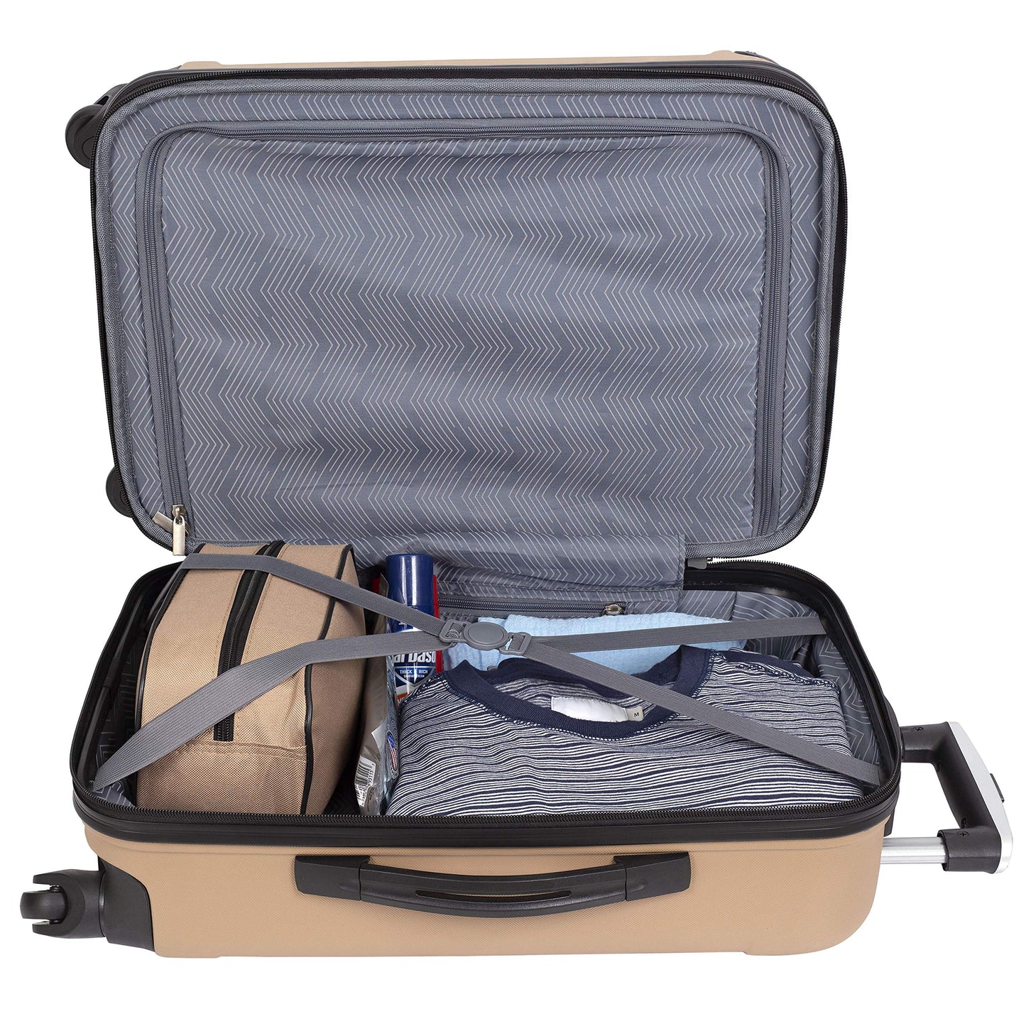Rose Gold Hardside Luggage Set - 4-Piece Travel Kit
