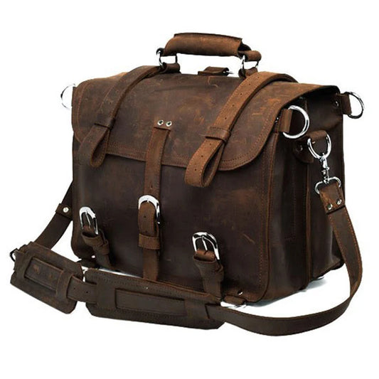 Vintage Crazy horse Genuine Leather Men Travel Bags Luggage Travel Bag Leather Men Duffle Bag Large Men Weekend Bag Overnight - Premium  from eprolo - Just $240.55! Shop now at Handbags Specialist Headquarter