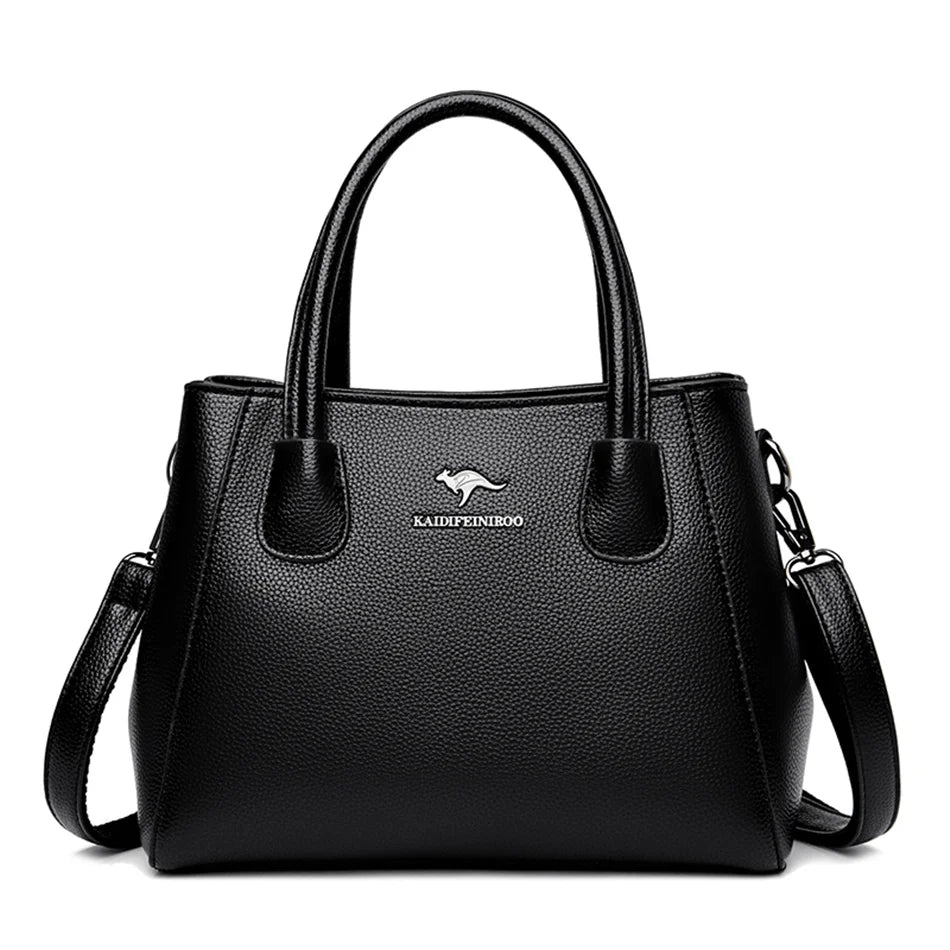 2 Layers Leather Luxury Handbags Women Bags Designer Handbags High Quality Small Casual Tote Bags For Women Shoulder Bag Winter - Premium from eprolo - Just $71.32! Shop now at Handbags Specialist Headquarter