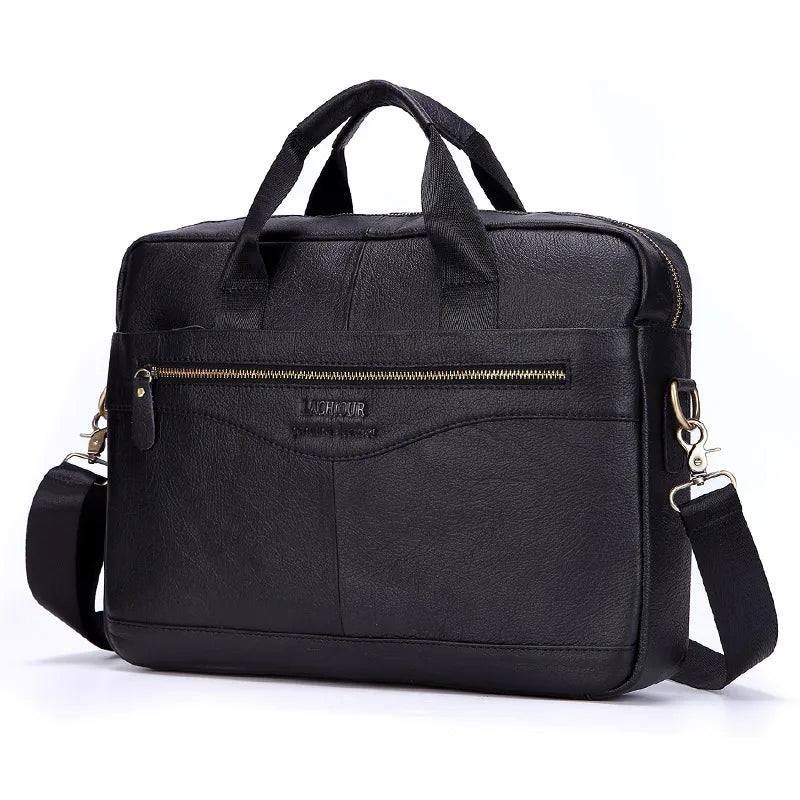 Men Genuine Leather Handbags Casual Leather Laptop Bags Male Business Travel Messenger Bags Men's Crossbody Shoulder Bag - Premium from LACHIOUR Store - Just $169.99! Shop now at Handbags Specialist Headquarter