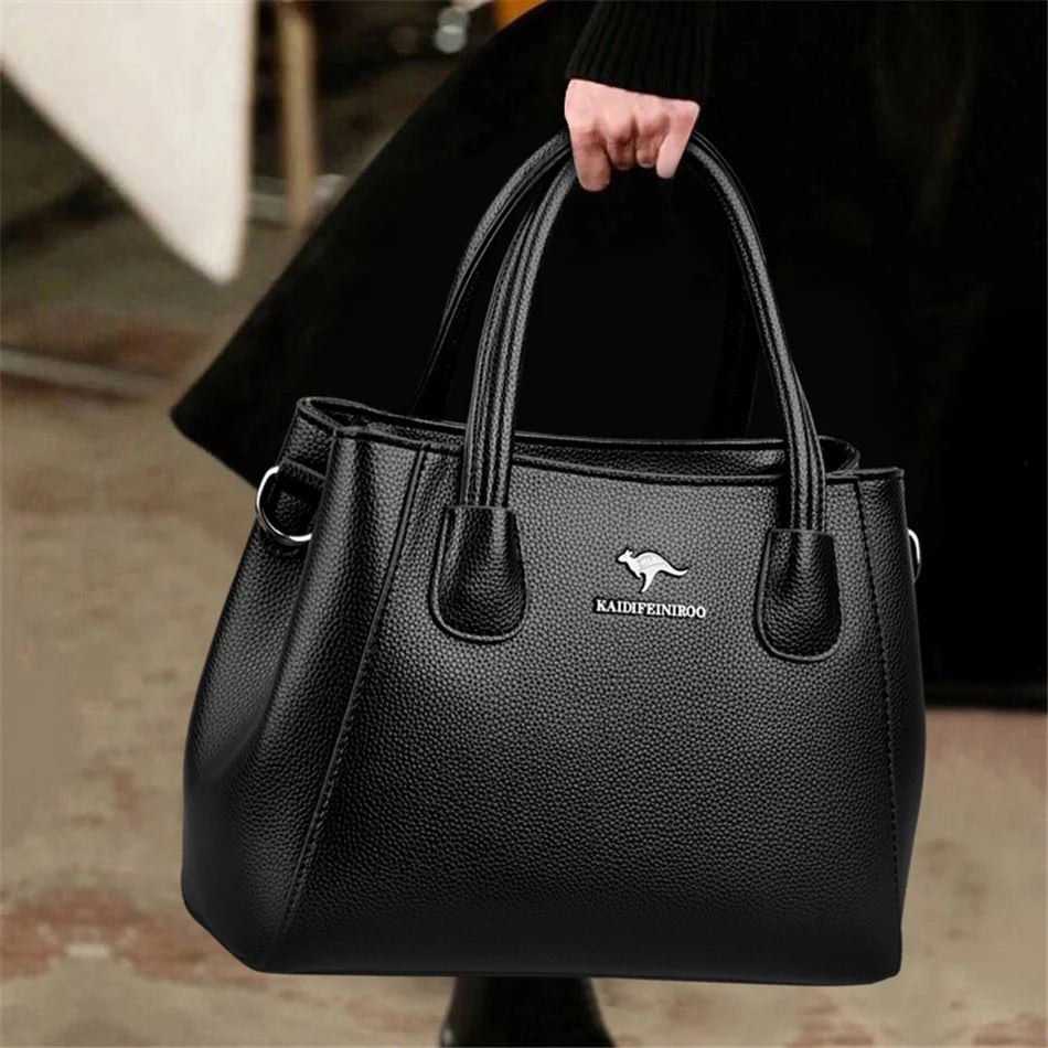 2 Layers Leather Luxury Handbags Women Bags Designer Handbags High Quality Small Casual Tote Bags For Women Shoulder Bag Winter - Premium  from eprolo - Just $71.32! Shop now at Handbags Specialist Headquarter