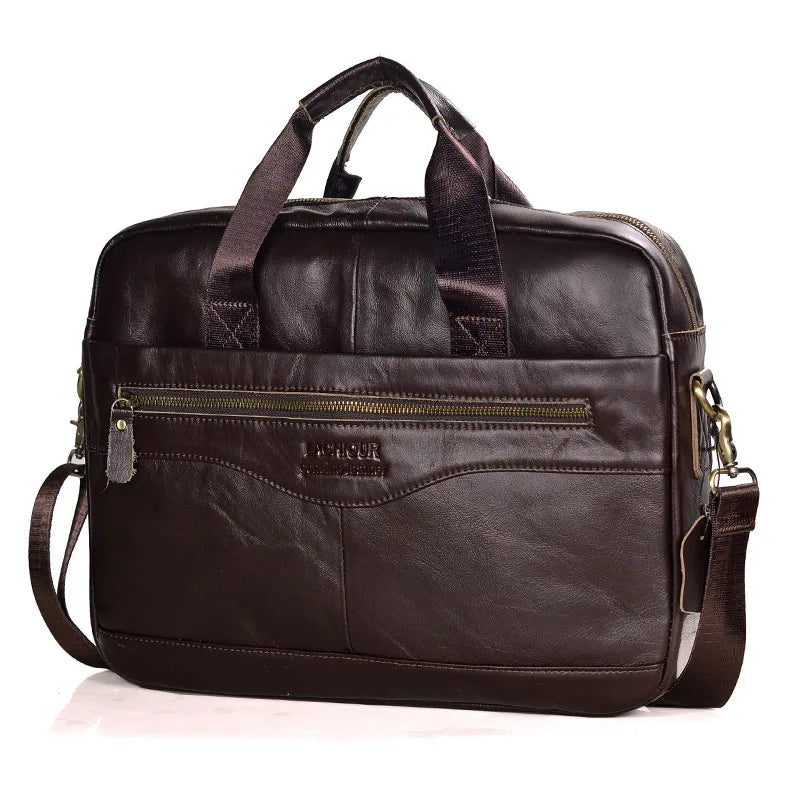 Men Genuine Leather Handbags Casual Leather Laptop Bags Male Business Travel Messenger Bags Men's Crossbody Shoulder Bag - Premium from LACHIOUR Store - Just $169.99! Shop now at Handbags Specialist Headquarter