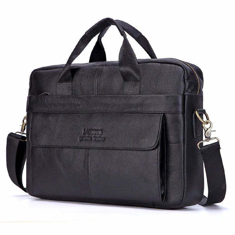 Men Genuine Leather Handbags Casual Leather Laptop Bags Male Business Travel Messenger Bags Men's Crossbody Shoulder Bag - Premium from LACHIOUR Store - Just $169.99! Shop now at Handbags Specialist Headquarter