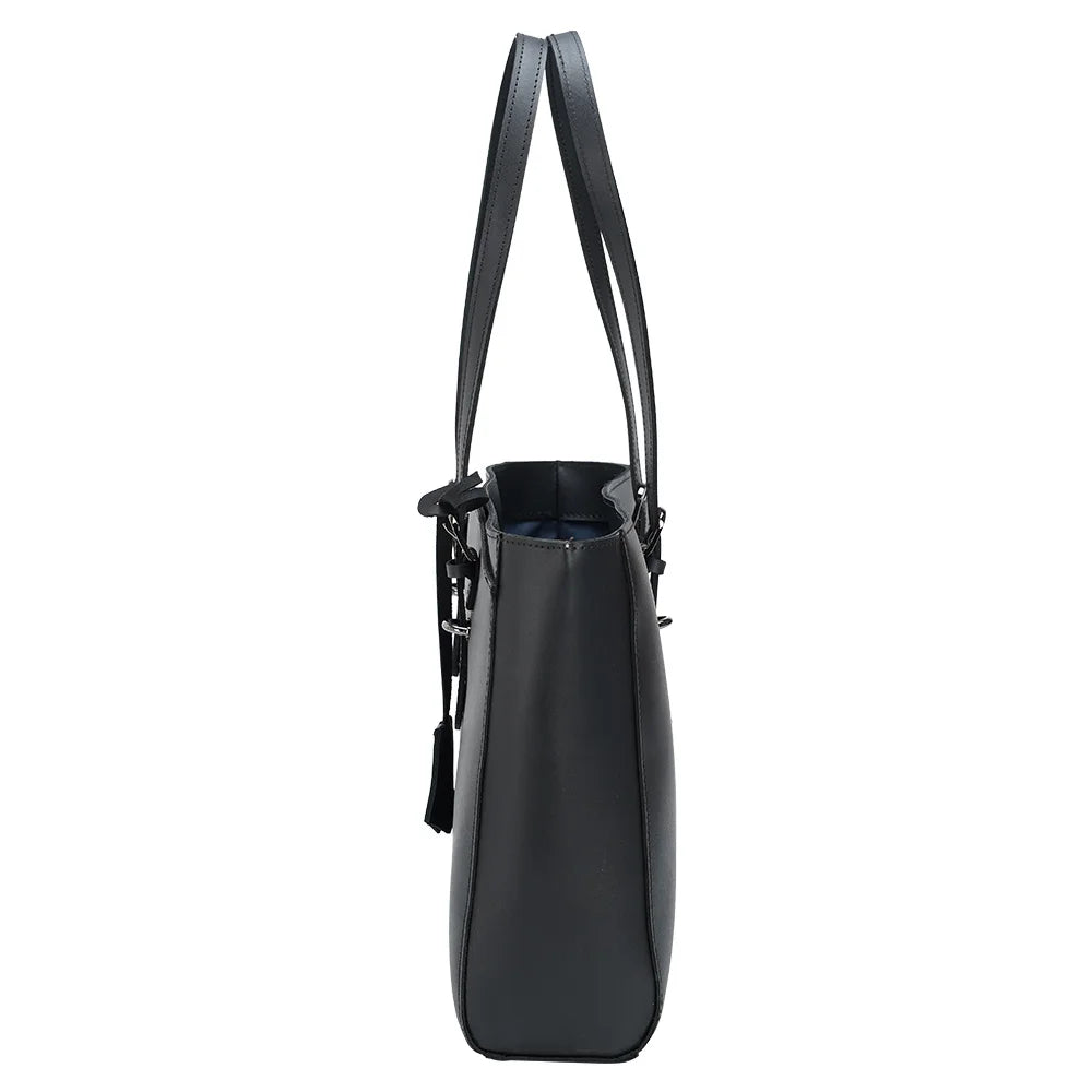 High Quality Fashion Design Unisex Black Napa Full Grain Leather Shoulder Bag Genuine Leather Tote Bag for Women Handbags - Premium Tote Bag from Handbags Specialist Headquarter - Just $106.99! Shop now at Handbags Specialist Headquarter