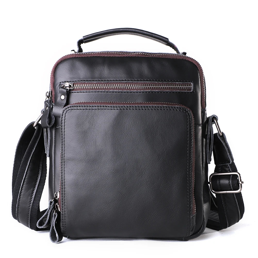 JOYIR New Genuine Leather Men Vintage Handbags Small Flap Men's Shoulder Bag Casual Office Messenger Bags Fashion Crossbody Bag - Premium from eprolo - Just $73.46! Shop now at Handbags Specialist Headquarter