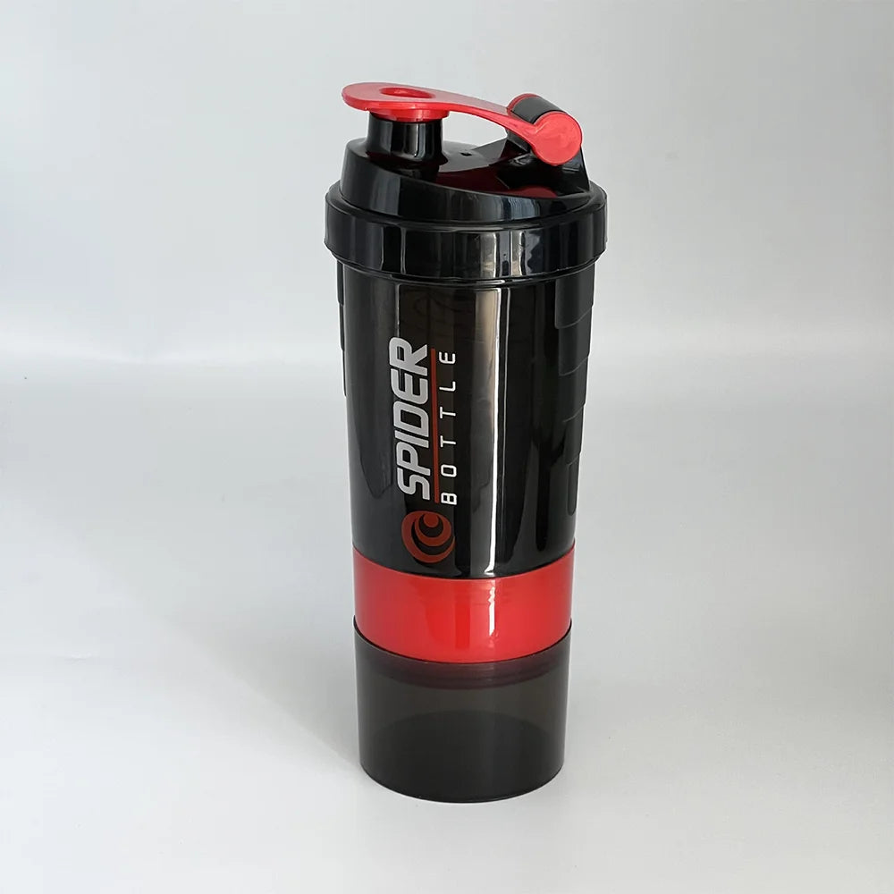 3-Layer Protein Shaker Bottle – Leakproof, BPA-Free, with Powder & Pill Storage for Fitness and Gym - Premium Water Bottles from Stone's Store - Just $20.49! Shop now at Handbags Specialist Headquarter