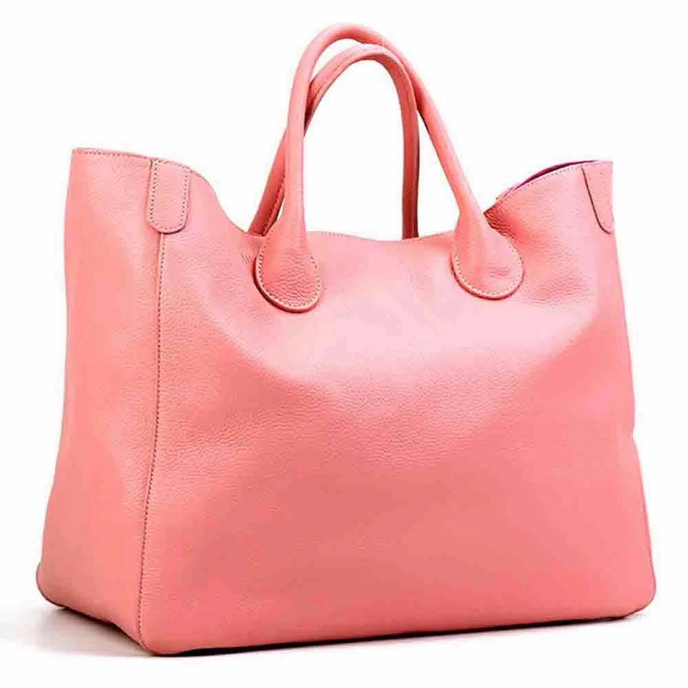 Oversized 41cm Big Women Tote Bag 100% Natural Leather Top Cow Hide Leather Handbag Luxury Lady Travel Bag Daily New - Premium Luggage Travel Bags from eprolo - Just $162.13! Shop now at Handbags Specialist Headquarter