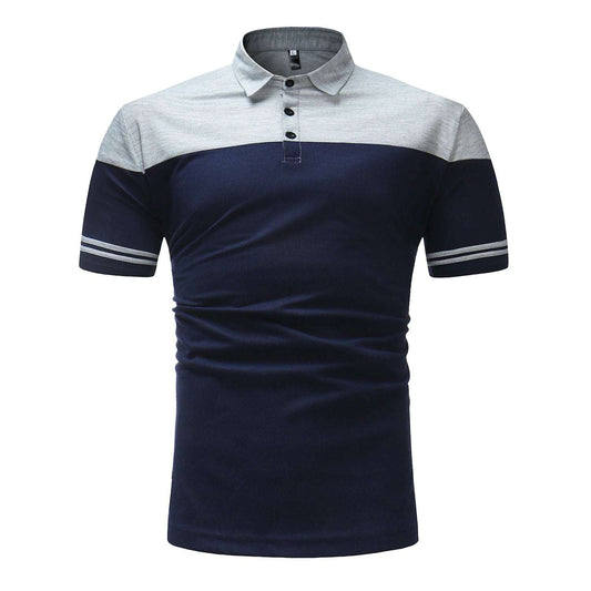 Men's Casual Striped Polo Shirt - Summer Style - Premium Men's Polo shirt from Handbags Specialist Headquarter - Just $29.98! Shop now at Handbags Specialist Headquarter