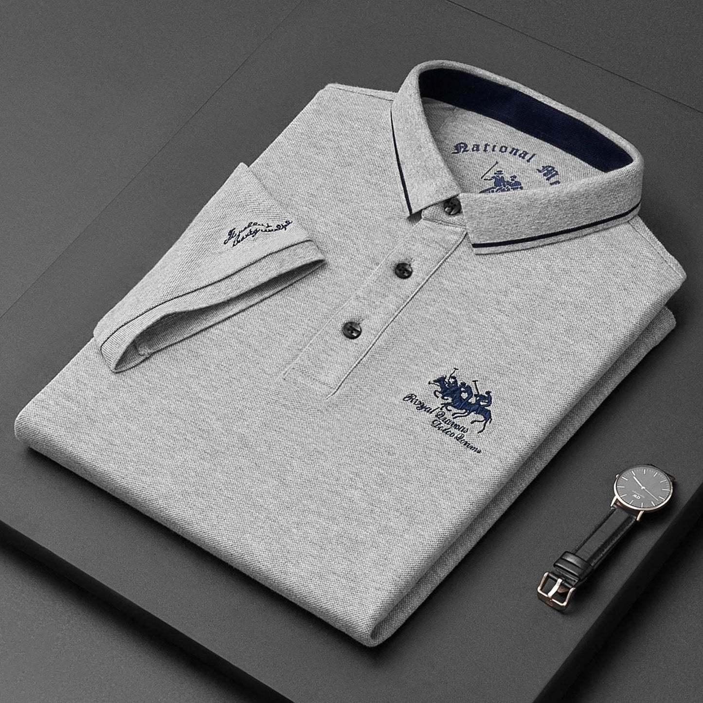 New Summer Korean Embroidered Polo Shirt Men's Luxury Top Casual Lapel Short Sleeve T-shirt Fashion Anti-wrinkle Men T Shirt - Premium Men's Polo shirt from Handbags Specialist Headquarter - Just $28.95! Shop now at Handbags Specialist Headquarter