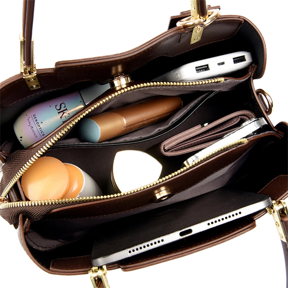 Luxury Handbag Fashion Print Large Capacity Soft Leather Women Shoulder Crossbody Bag Leisure Designer Ladies Purses and Handbag - Premium Handbags from eprolo - Just $64.45! Shop now at Handbags Specialist Headquarter