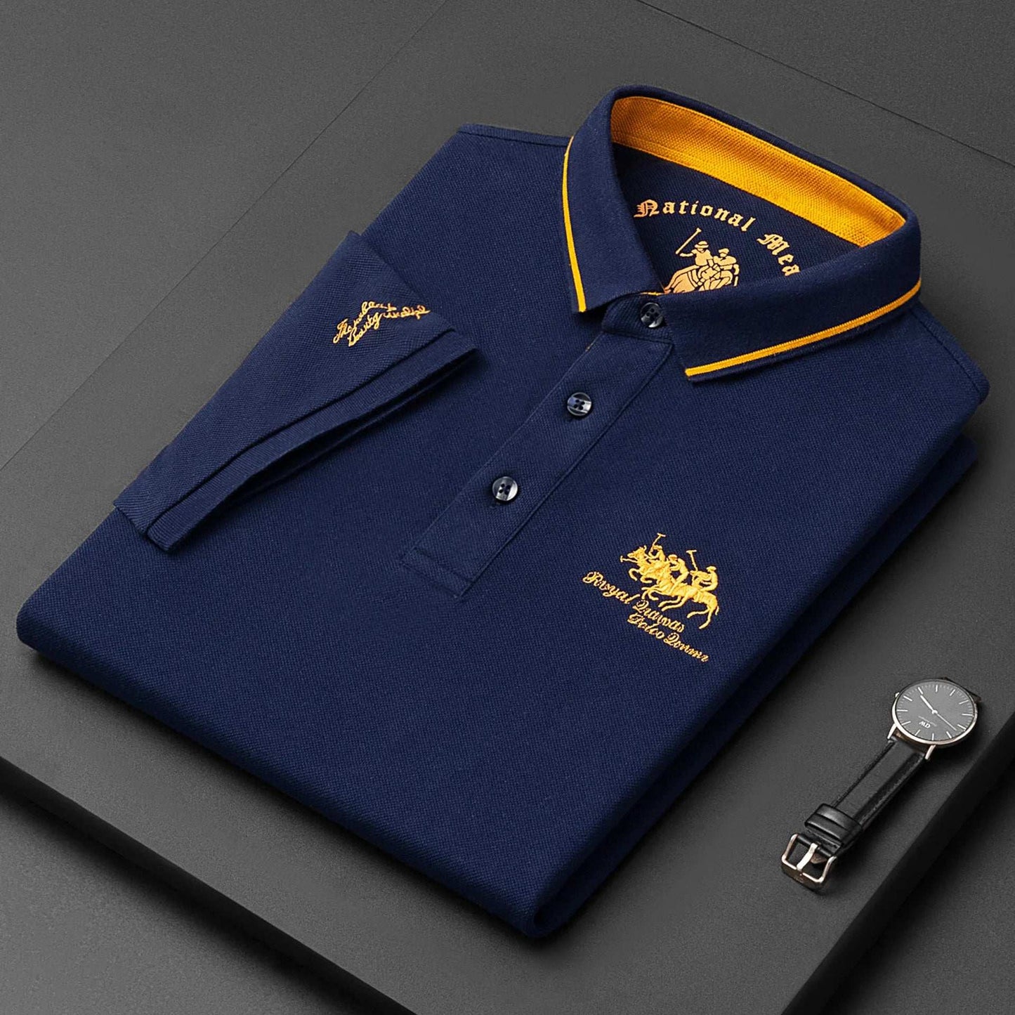 New Summer Korean Embroidered Polo Shirt Men's Luxury Top Casual Lapel Short Sleeve T-shirt Fashion Anti-wrinkle Men T Shirt - Premium Men's Polo shirt from Handbags Specialist Headquarter - Just $28.95! Shop now at Handbags Specialist Headquarter