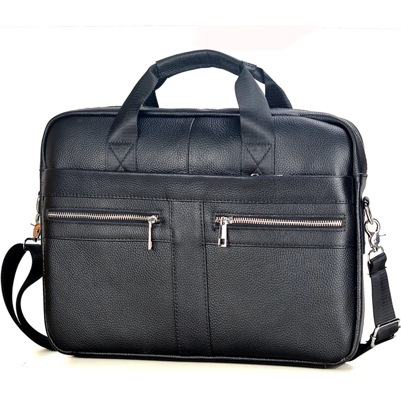 Men Genuine Leather Handbags Casual Leather Laptop Bags Male Business Travel Messenger Bags Men's Crossbody Shoulder Bag - Premium from LACHIOUR Store - Just $169.99! Shop now at Handbags Specialist Headquarter