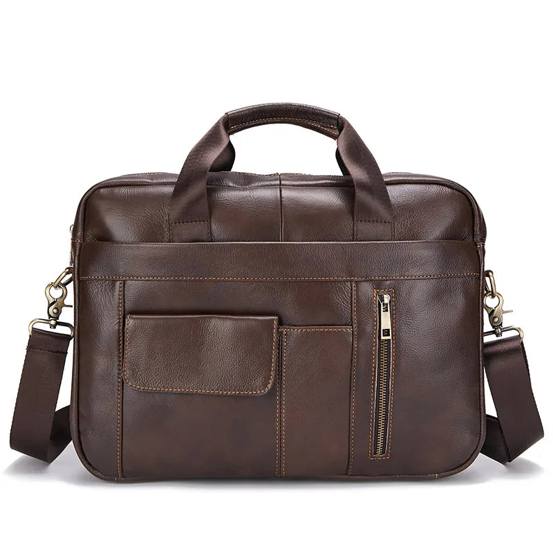 Men Genuine Leather Handbags Casual Leather Laptop Bags Male Business Travel Messenger Bags Men's Crossbody Shoulder Bag - Premium from LACHIOUR Store - Just $169.99! Shop now at Handbags Specialist Headquarter