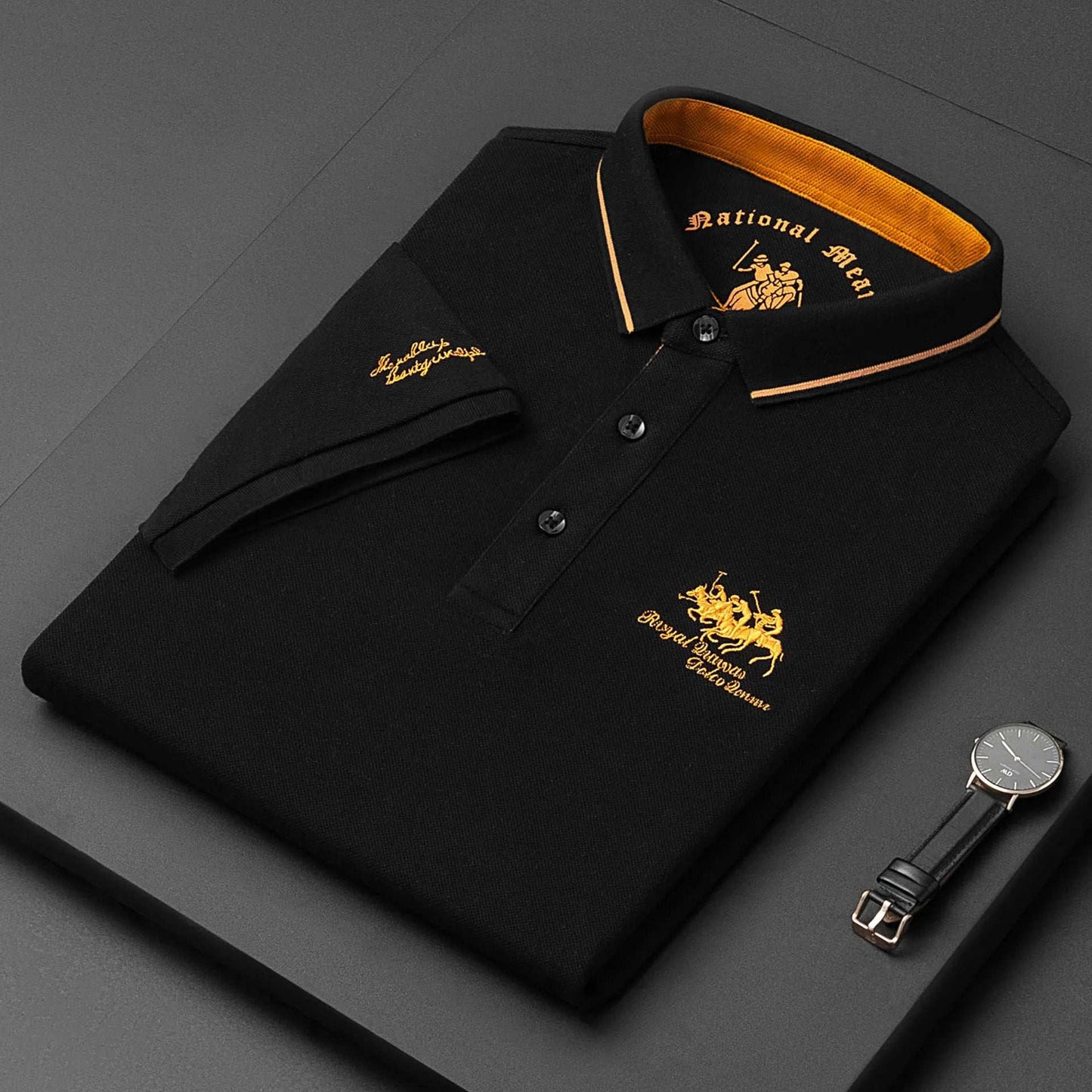 New Summer Korean Embroidered Polo Shirt Men's Luxury Top Casual Lapel Short Sleeve T-shirt Fashion Anti-wrinkle Men T Shirt - Premium Men's Polo shirt from Handbags Specialist Headquarter - Just $28.95! Shop now at Handbags Specialist Headquarter